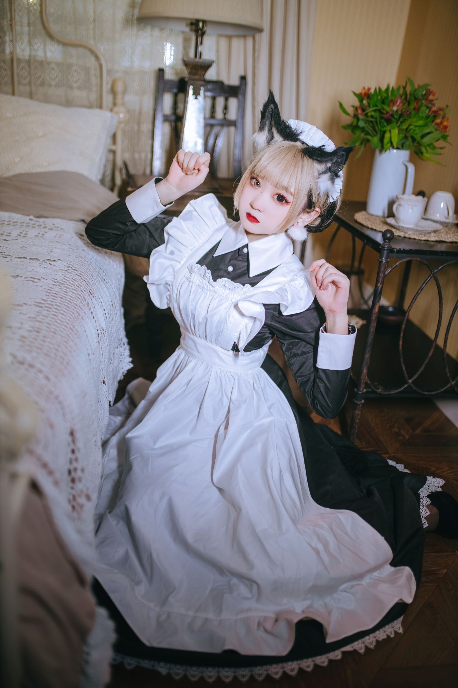 美女动漫博主恩田直幸性感Cosplay写真猫女仆 (10)