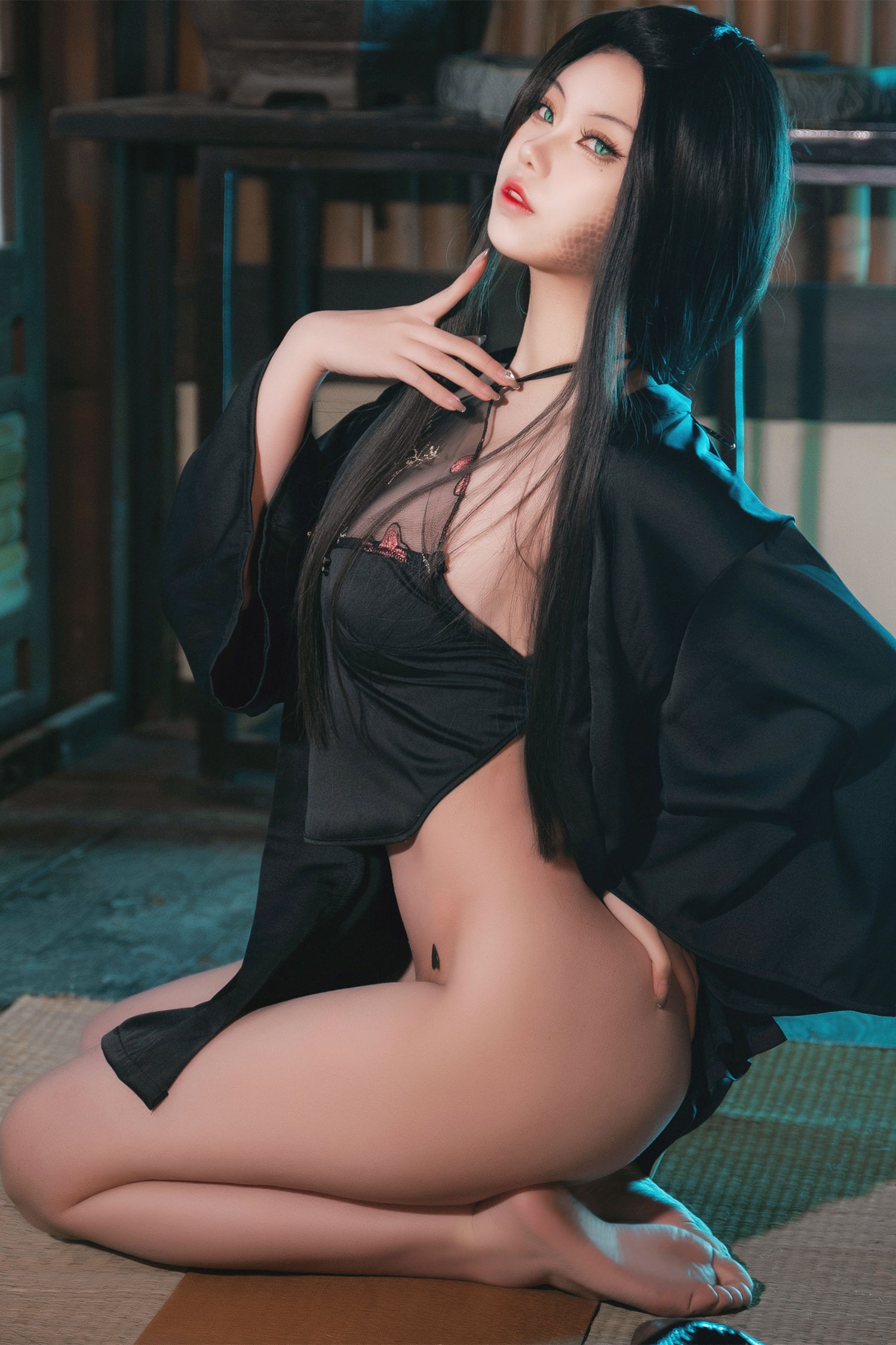 美女动漫博主一北亦北性感Cosplay写真大蛇姬 (1)