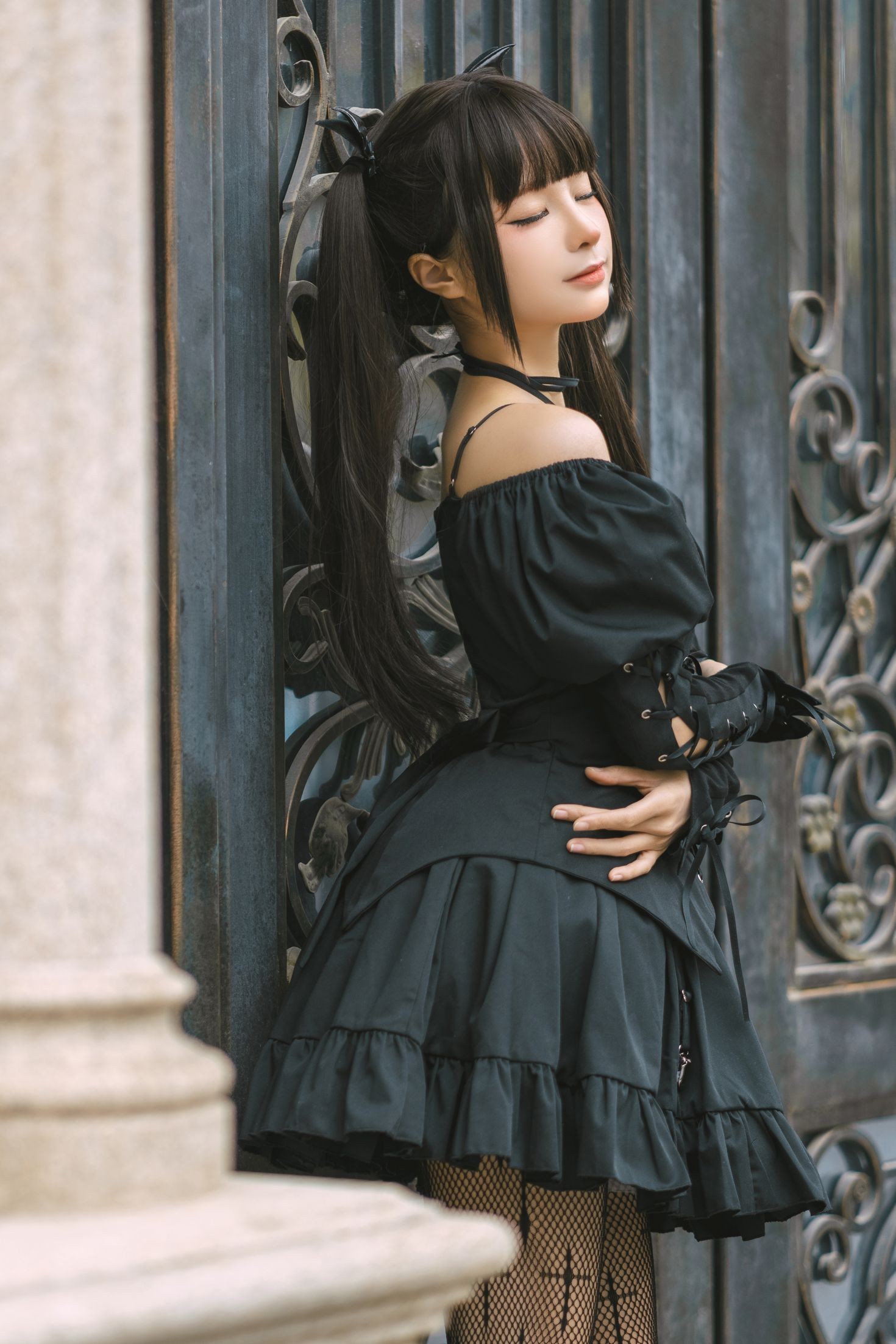 美女动漫博主蠢沫沫性感Cosplay写真双马尾小恶魔 (10)