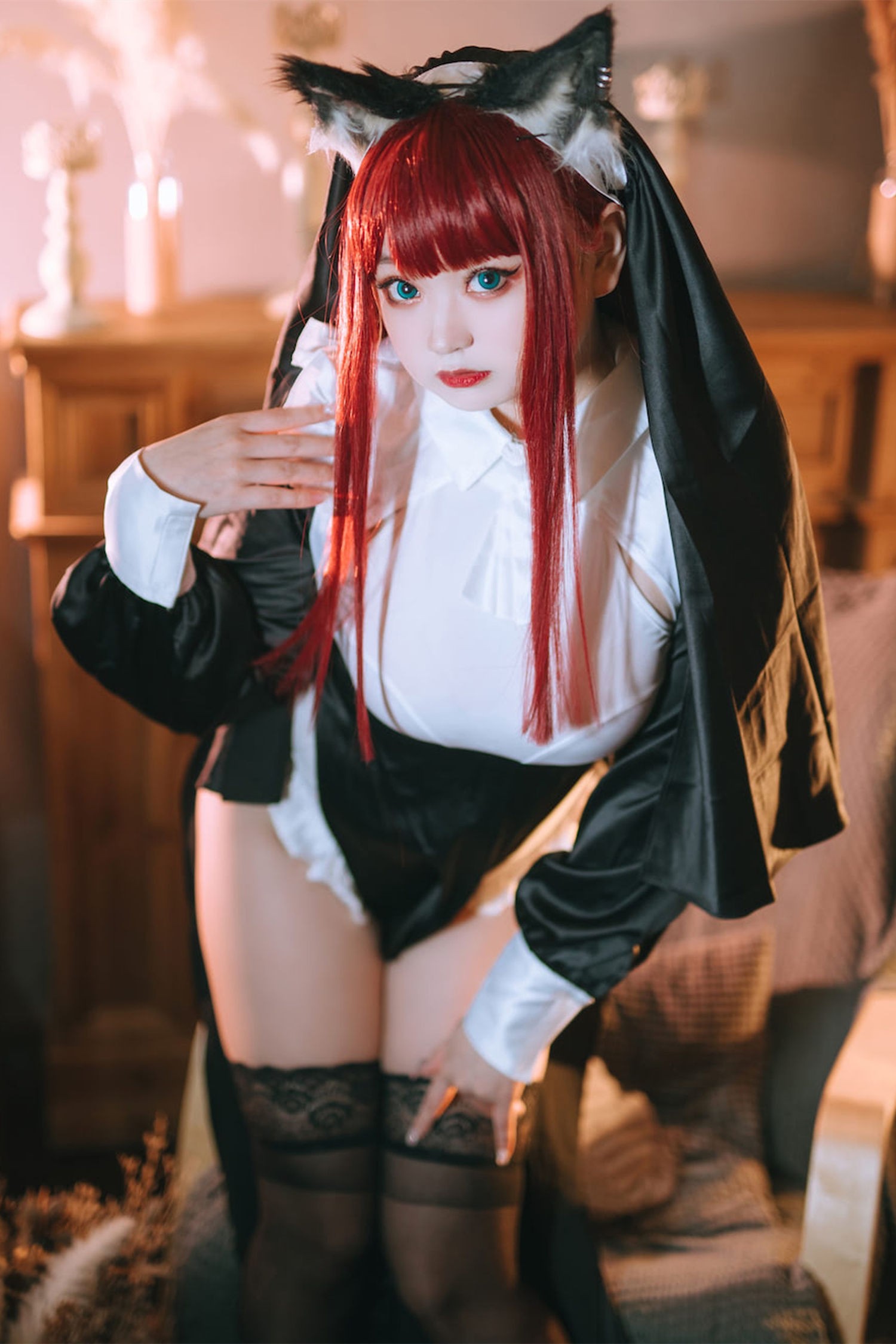 美女动漫博主恩田直幸性感Cosplay写真修女 (1)