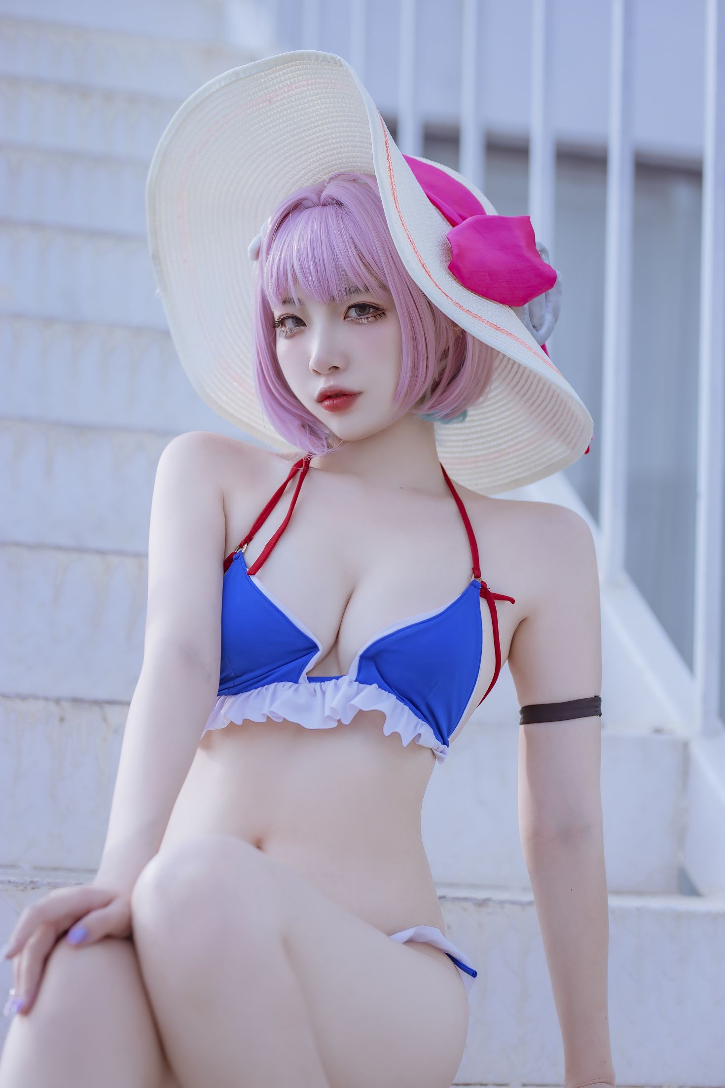 美女动漫博主二佐性感Cosplay写真碧蓝塔尔图泳装 (18)