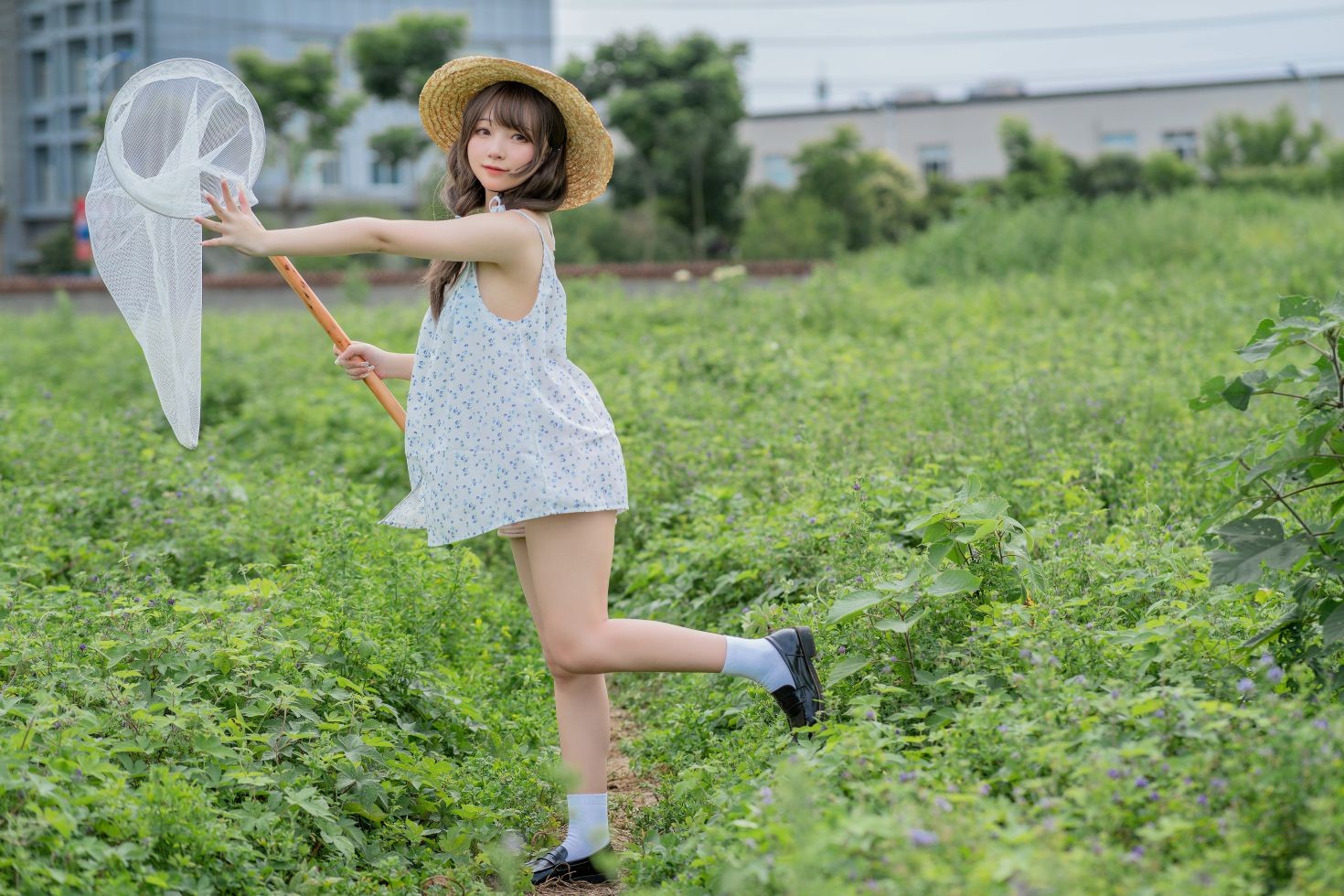 美女动漫博主花铃性感Cosplay写真田野 (5)