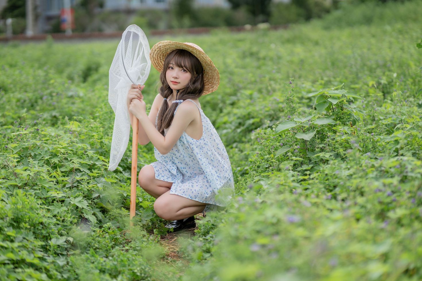 美女动漫博主花铃性感Cosplay写真田野 (9)