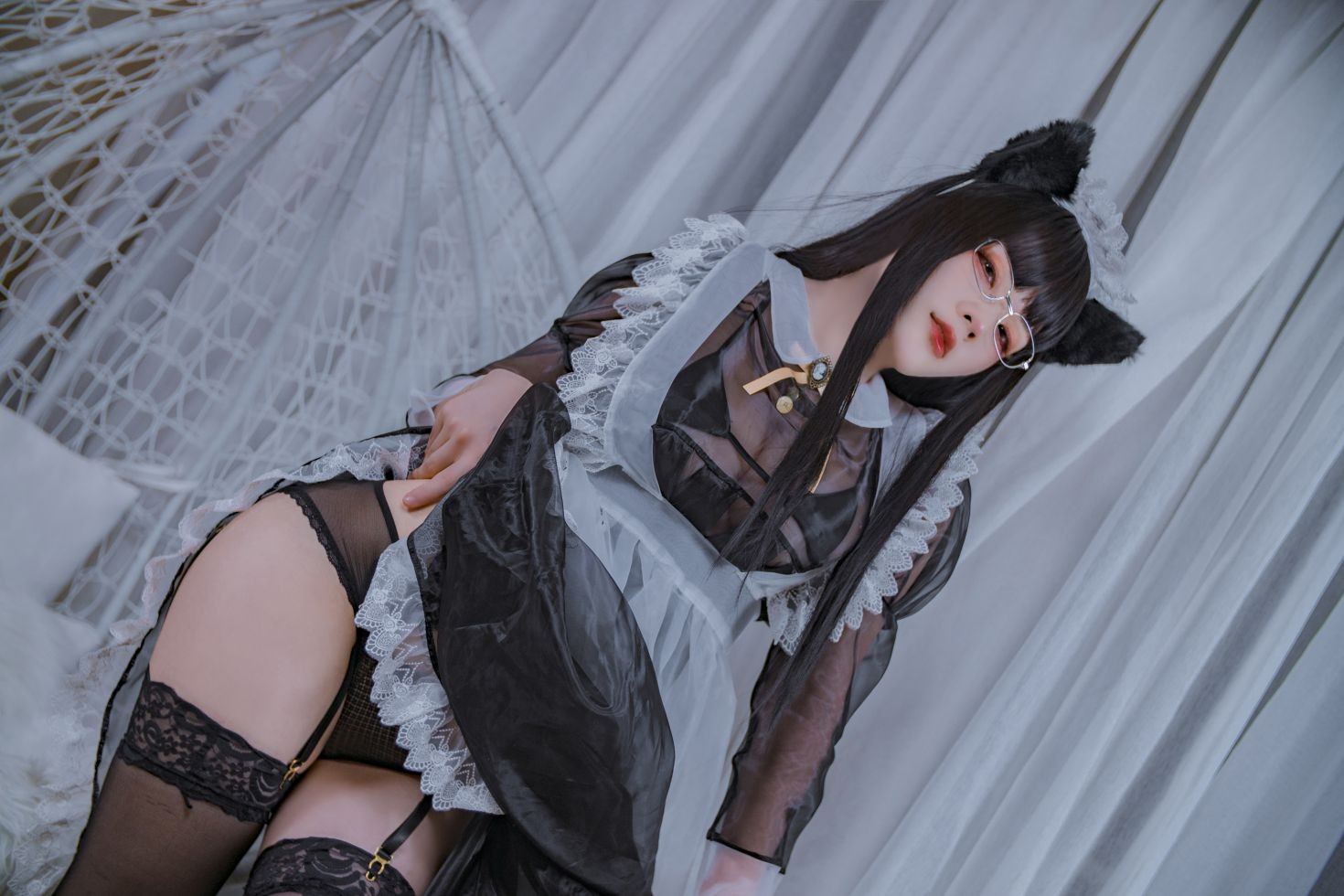 美女动漫博主起司块wii性感Cosplay写真会长是女仆大人 (44)