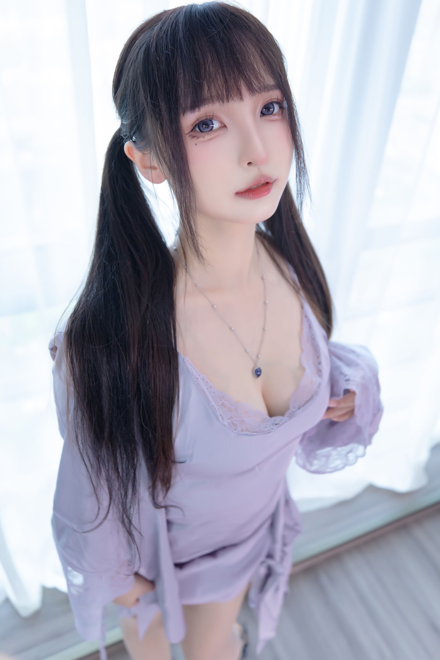 美女动漫博主神楽板真冬性感Cosplay写真望眼欲穿 (1)