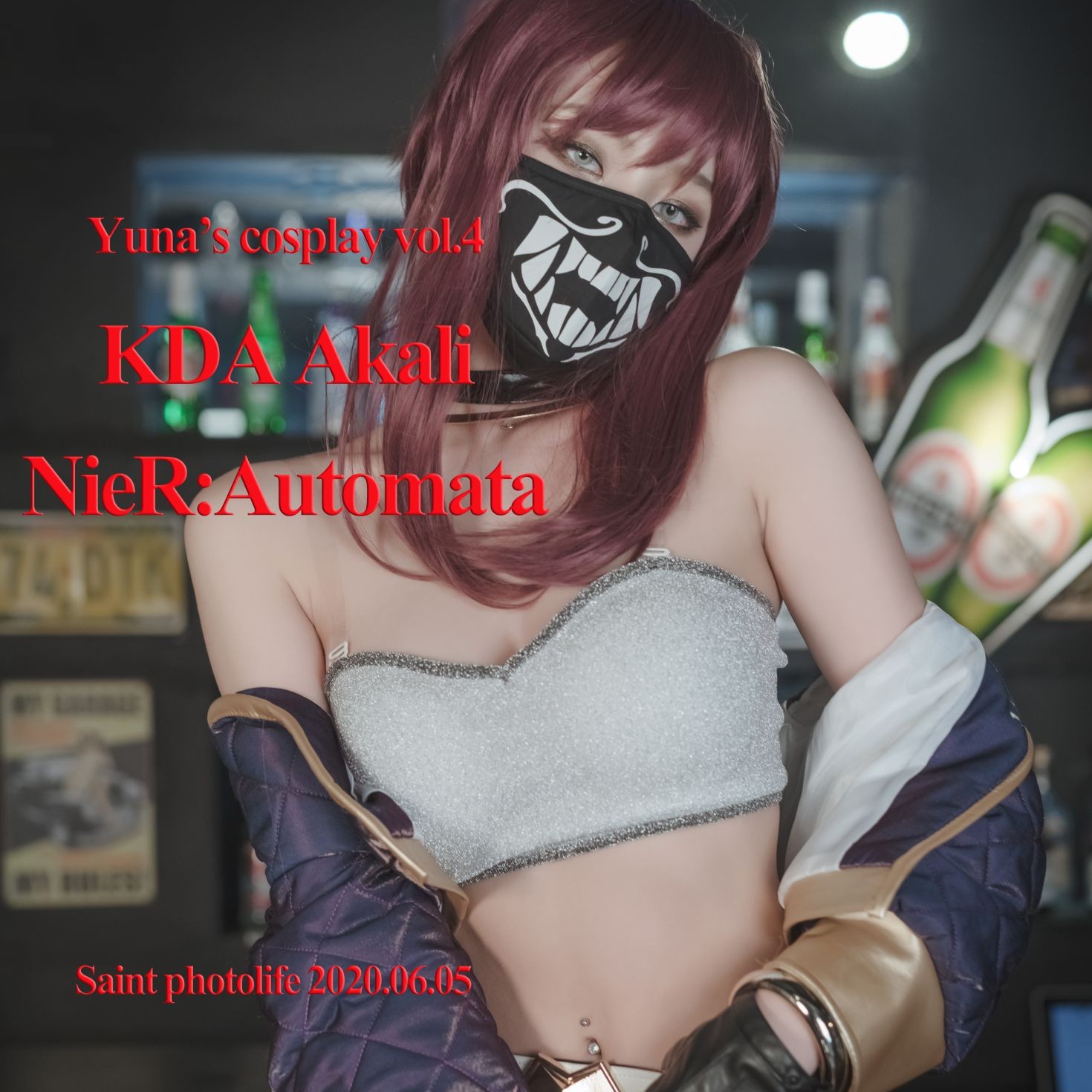 saintphotolife 韩国美少女模特性感写真 Yuna Yuna's Cos KDA Akali & Nier Automata (65)