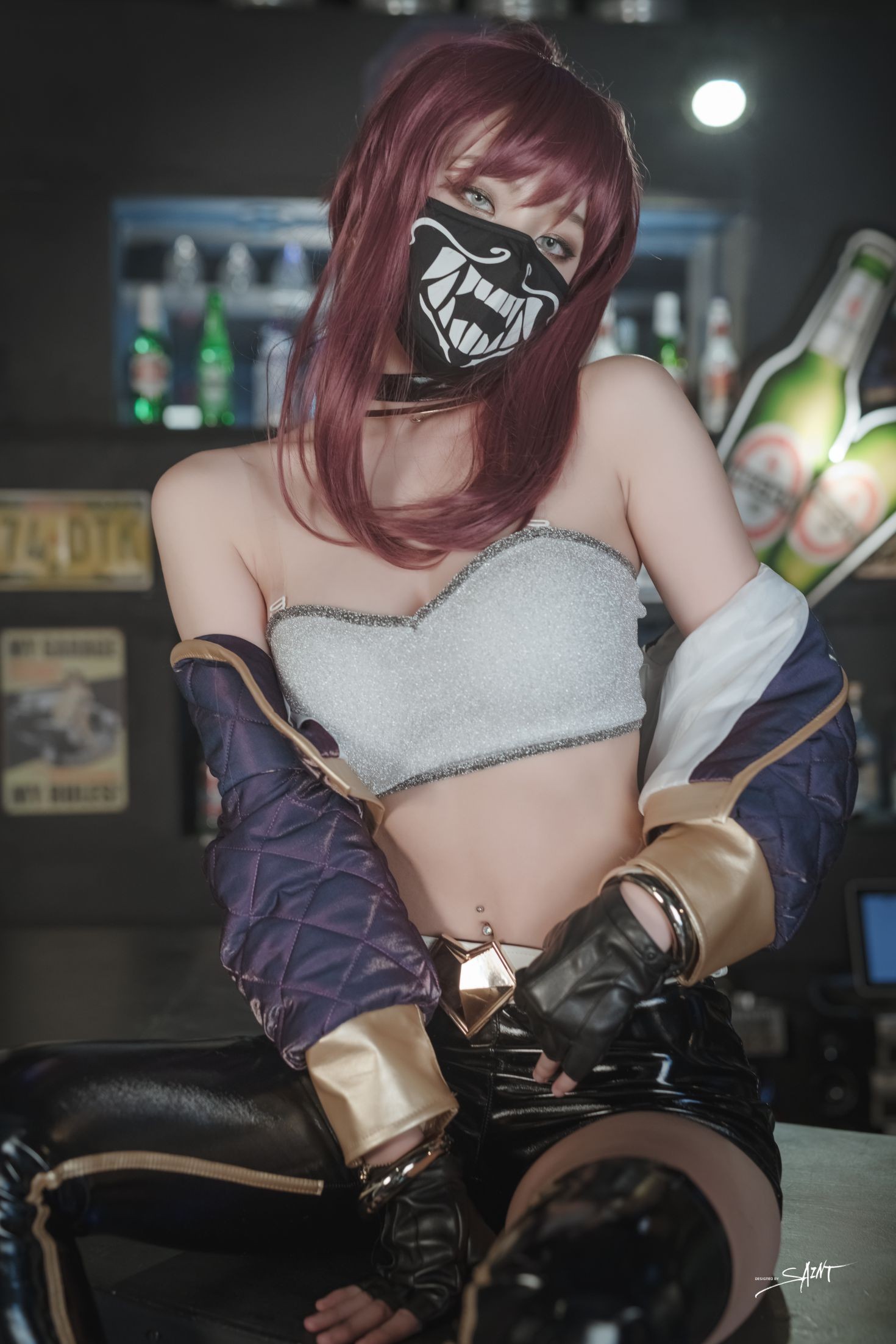 saintphotolife 韩国美少女模特性感写真 Yuna Yuna's Cos KDA Akali & Nier Automata (7)