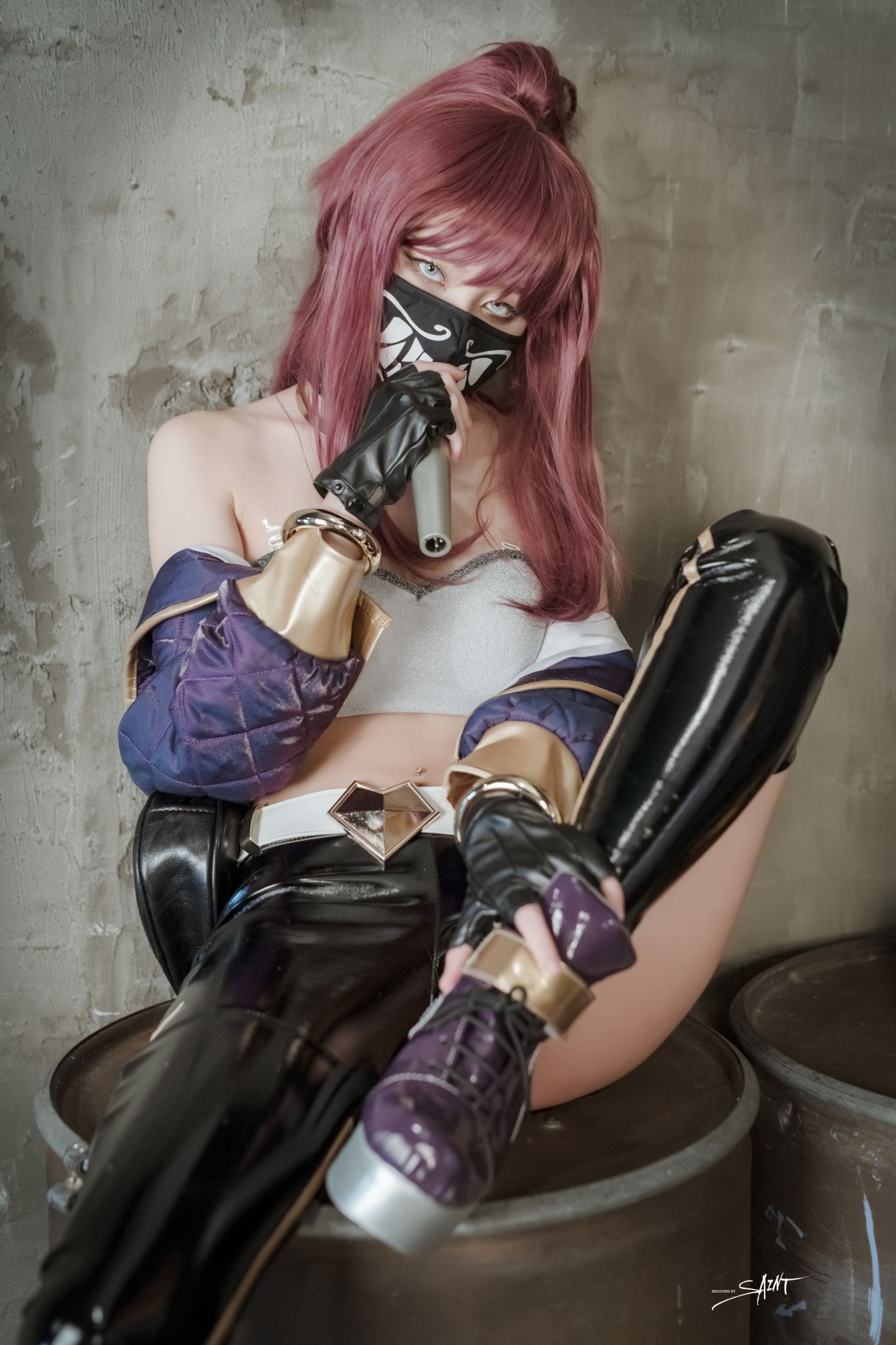 saintphotolife 韩国美少女模特性感写真 Yuna Yuna's Cos KDA Akali & Nier Automata (17)