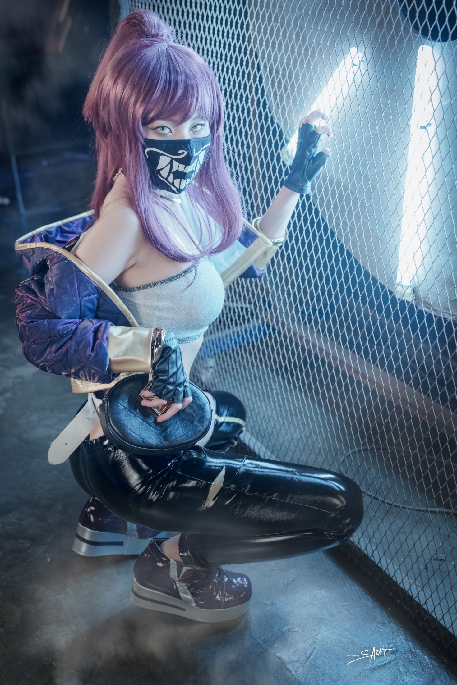 saintphotolife 韩国美少女模特性感写真 Yuna Yuna's Cos KDA Akali & Nier Automata (2)