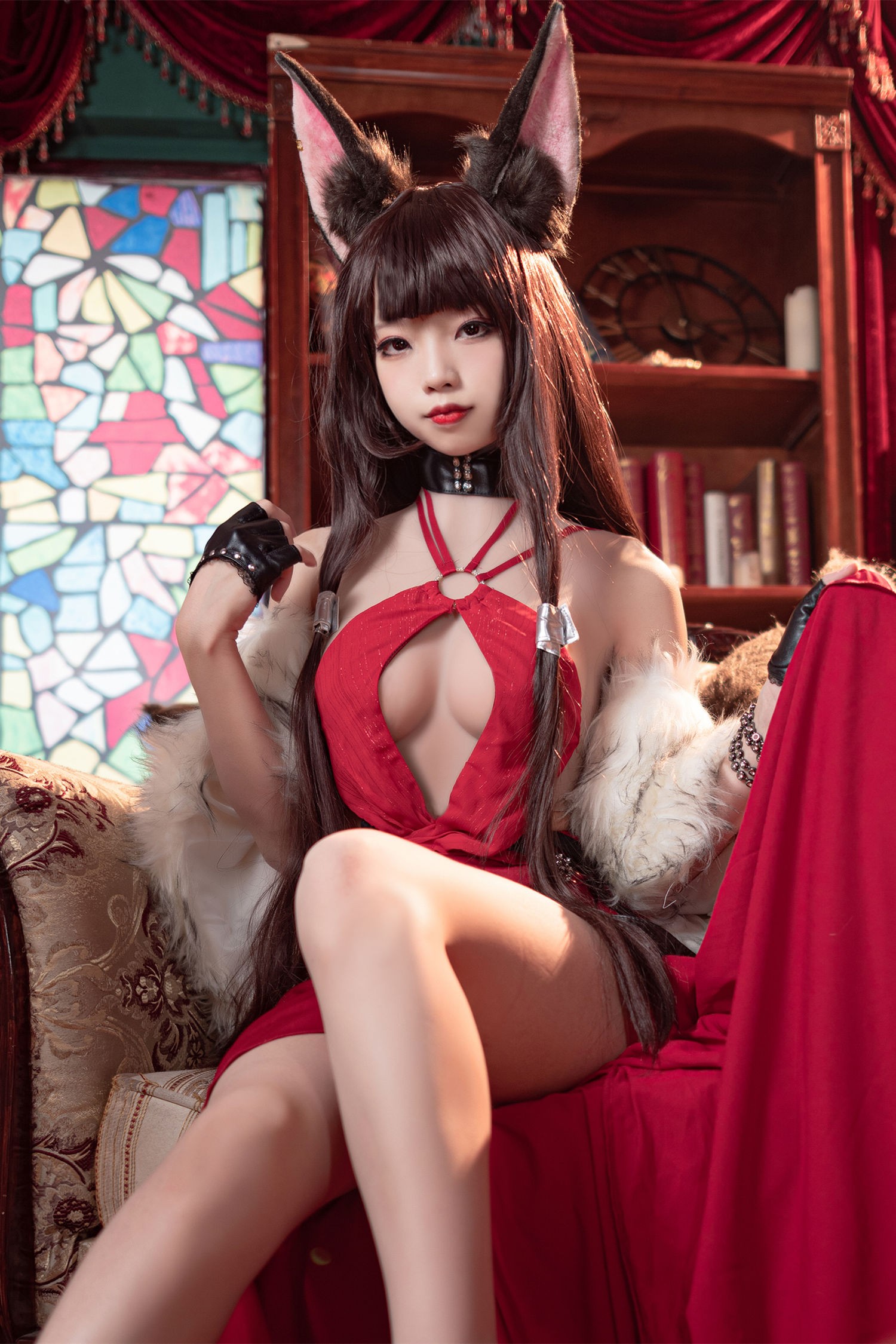 美女动漫博主狐玖玖性感Cosplay写真碧蓝航线 赤城 (1)