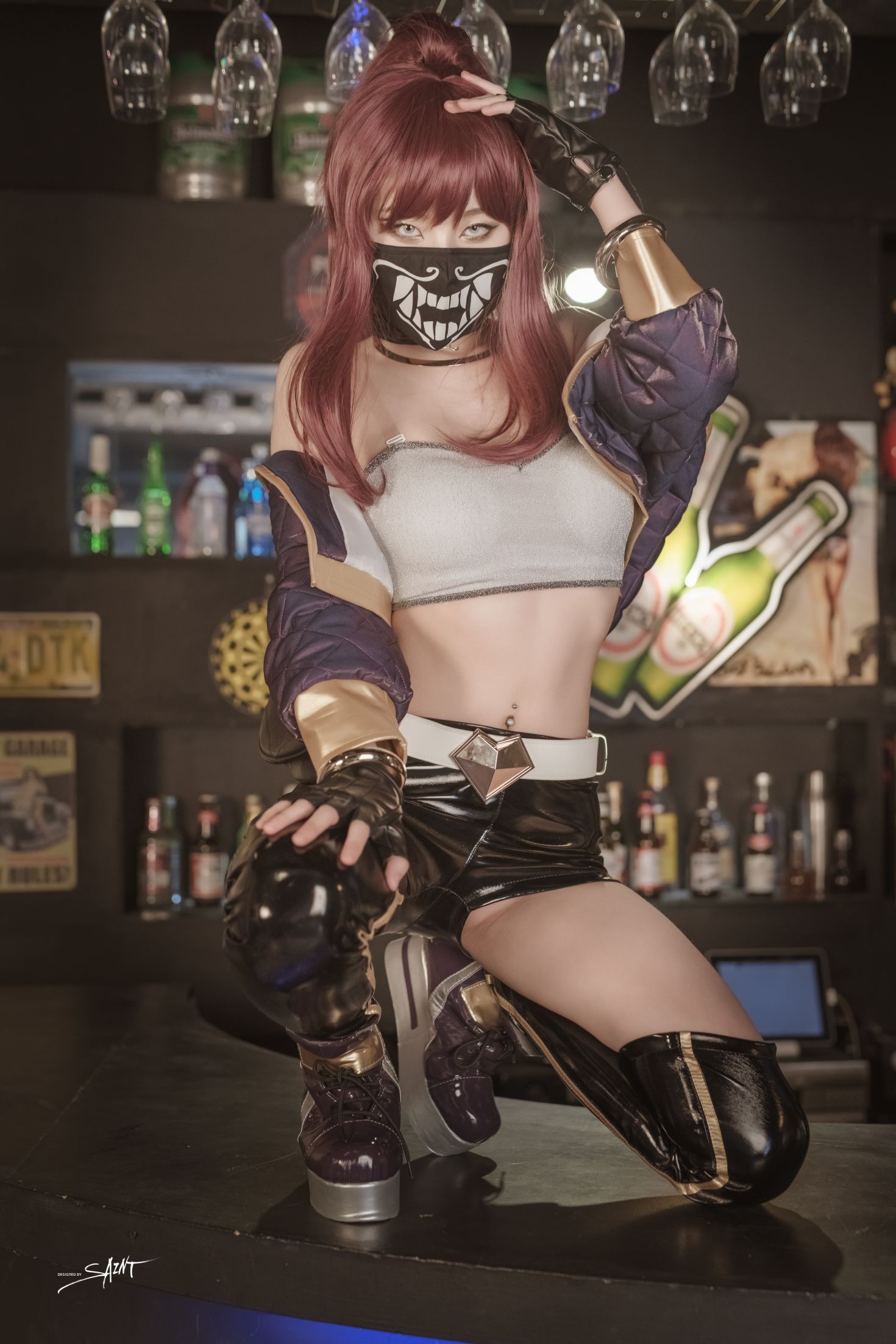 saintphotolife 韩国美少女模特性感写真 Yuna Yuna's Cos KDA Akali & Nier Automata (8)