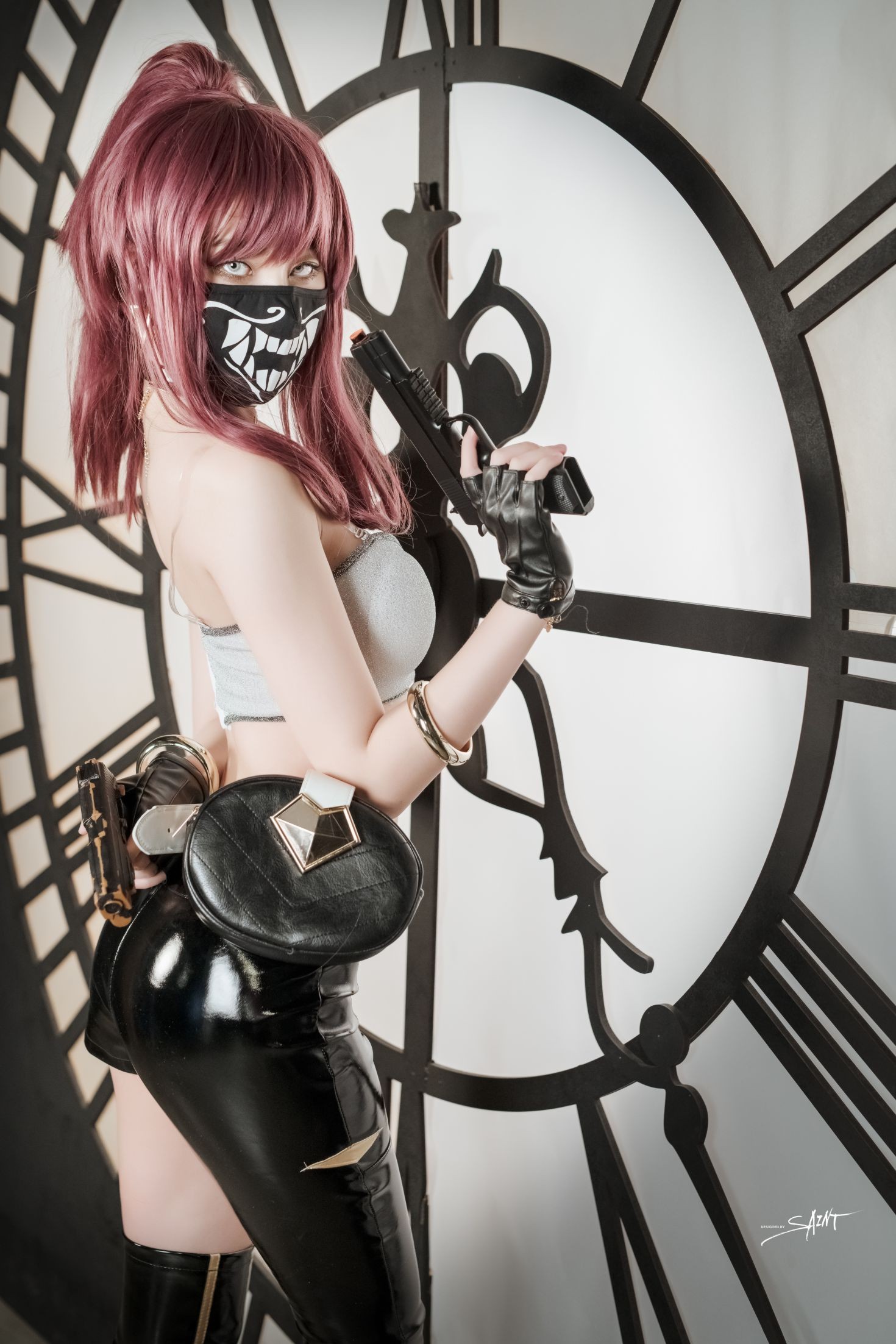 saintphotolife 韩国美少女模特性感写真 Yuna Yuna's Cos KDA Akali & Nier Automata (21)