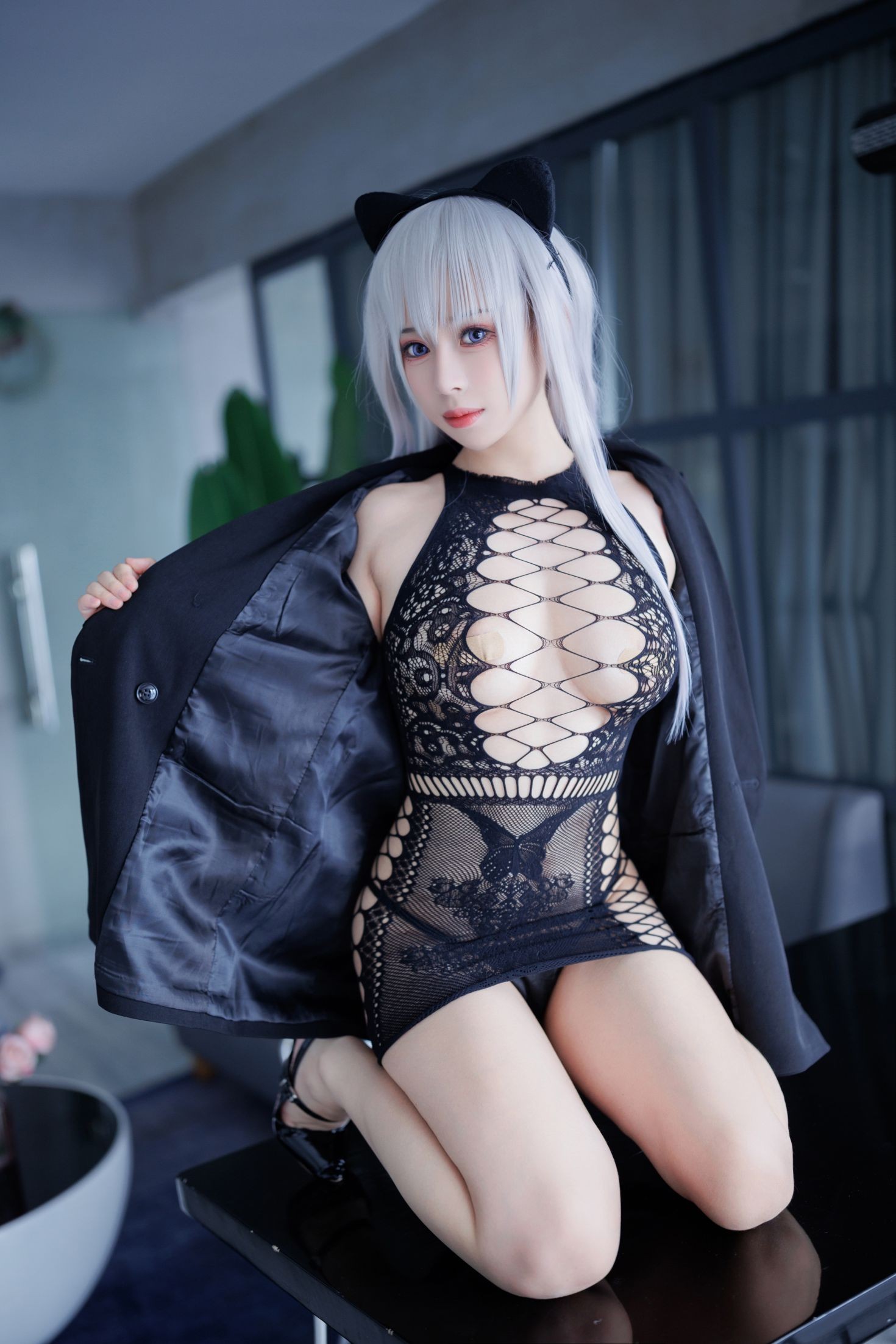 美女动漫博主胡桃猫性感Cosplay写真魅惑猫娘 (36)