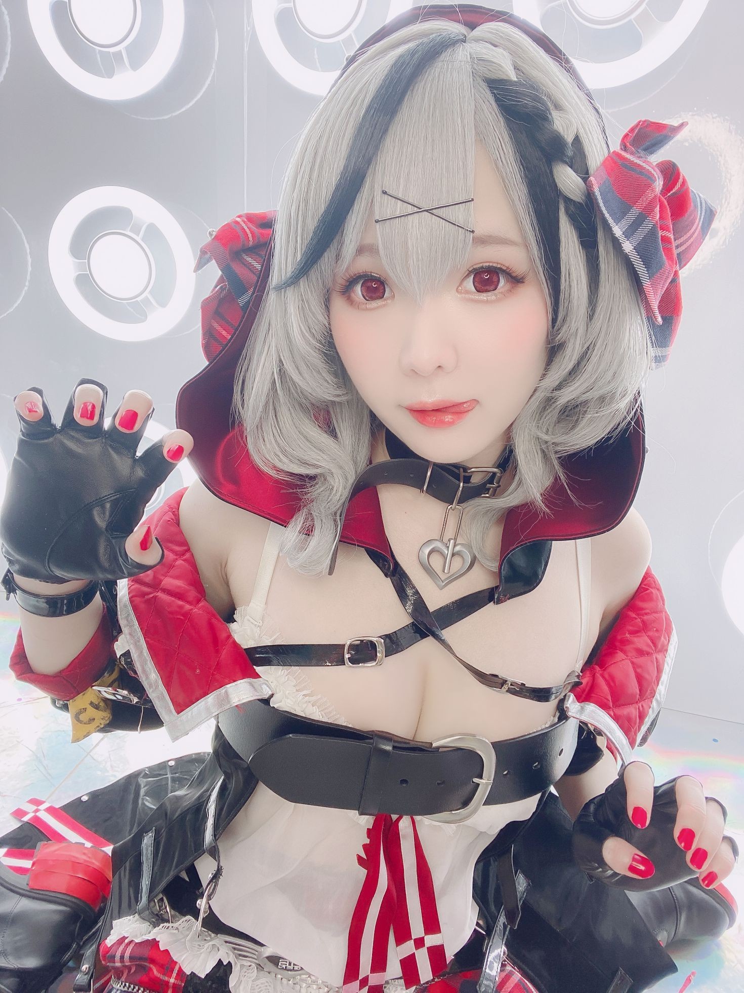 美女动漫博主霜月性感Cosplay写真沙花叉クロヱちゃん (6)