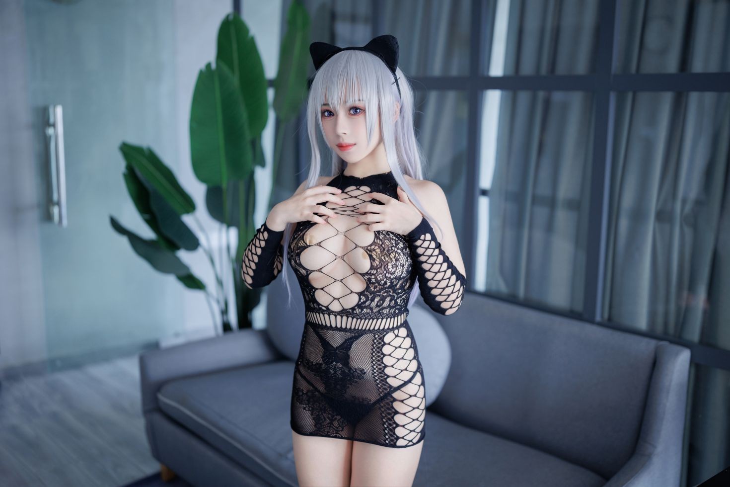 美女动漫博主胡桃猫性感Cosplay写真魅惑猫娘 (22)