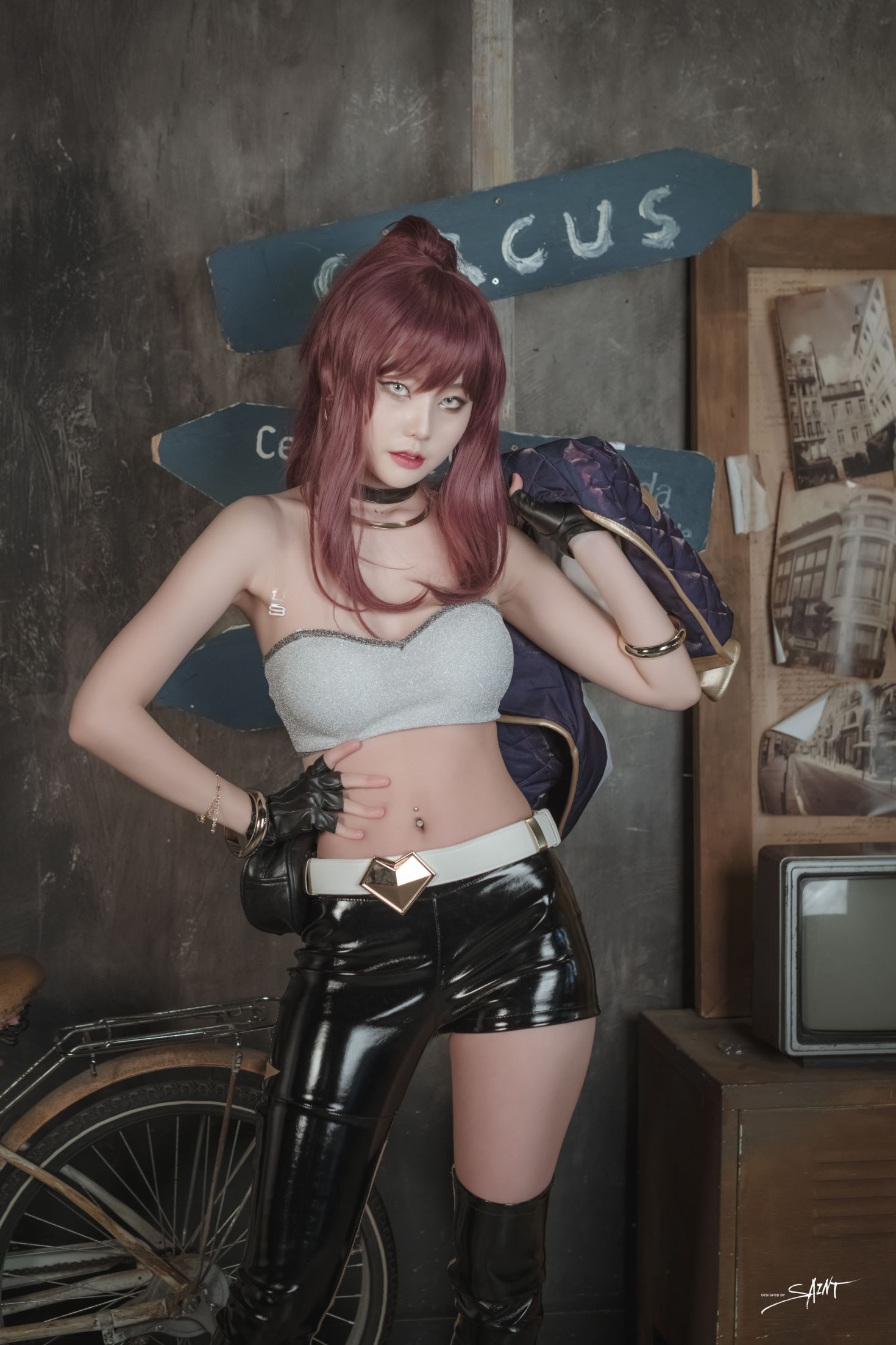 saintphotolife 韩国美少女模特性感写真 Yuna Yuna's Cos KDA Akali & Nier Automata (24)