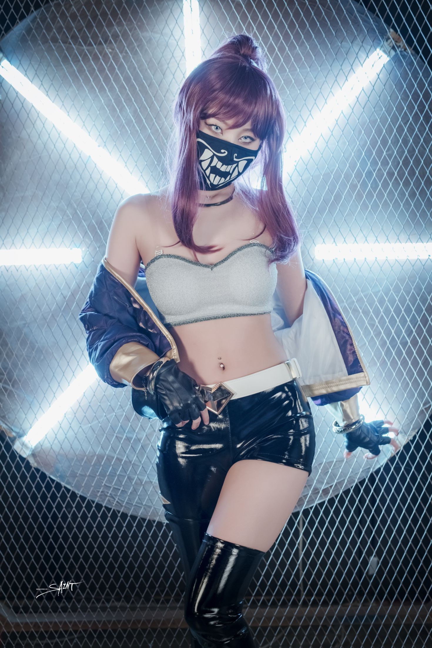 saintphotolife 韩国美少女模特性感写真 Yuna Yuna's Cos KDA Akali & Nier Automata (63)