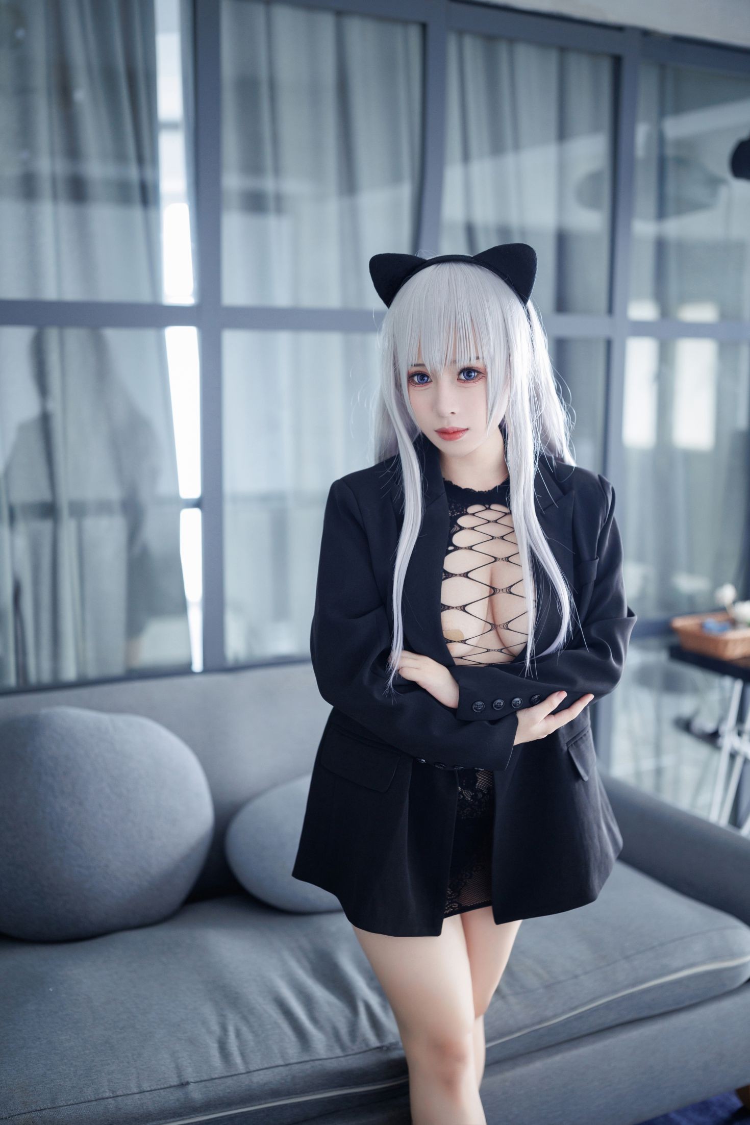 美女动漫博主胡桃猫性感Cosplay写真魅惑猫娘 (2)