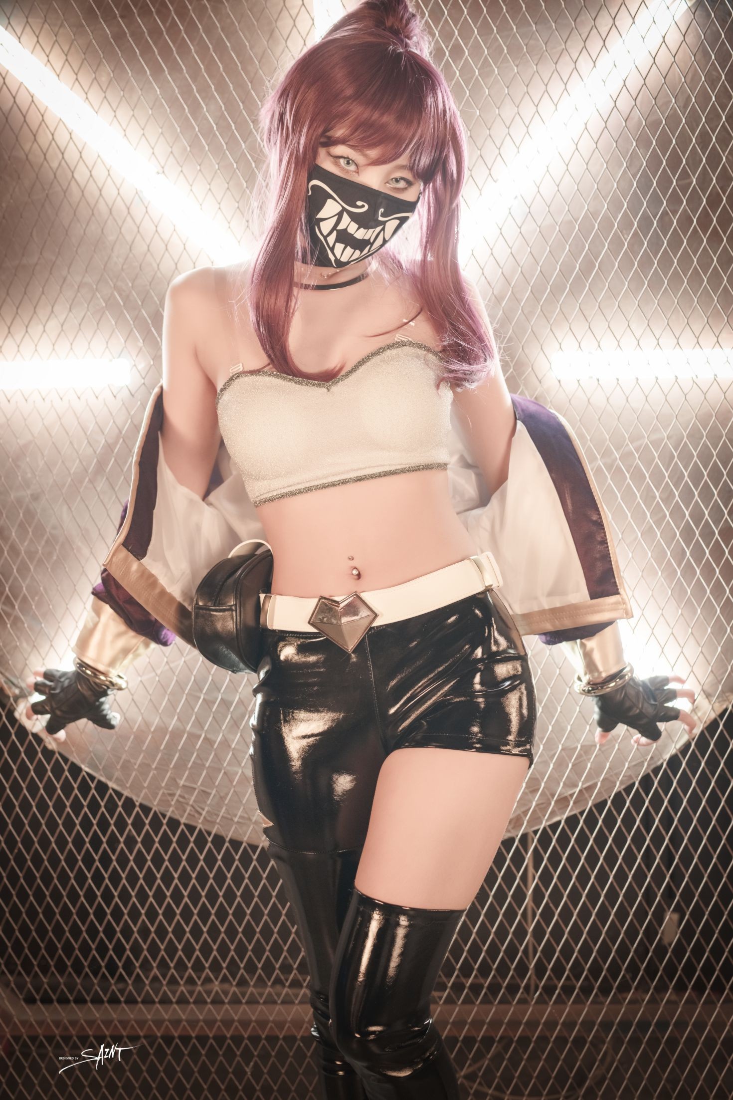 saintphotolife 韩国美少女模特性感写真 Yuna Yuna's Cos KDA Akali & Nier Automata (1)