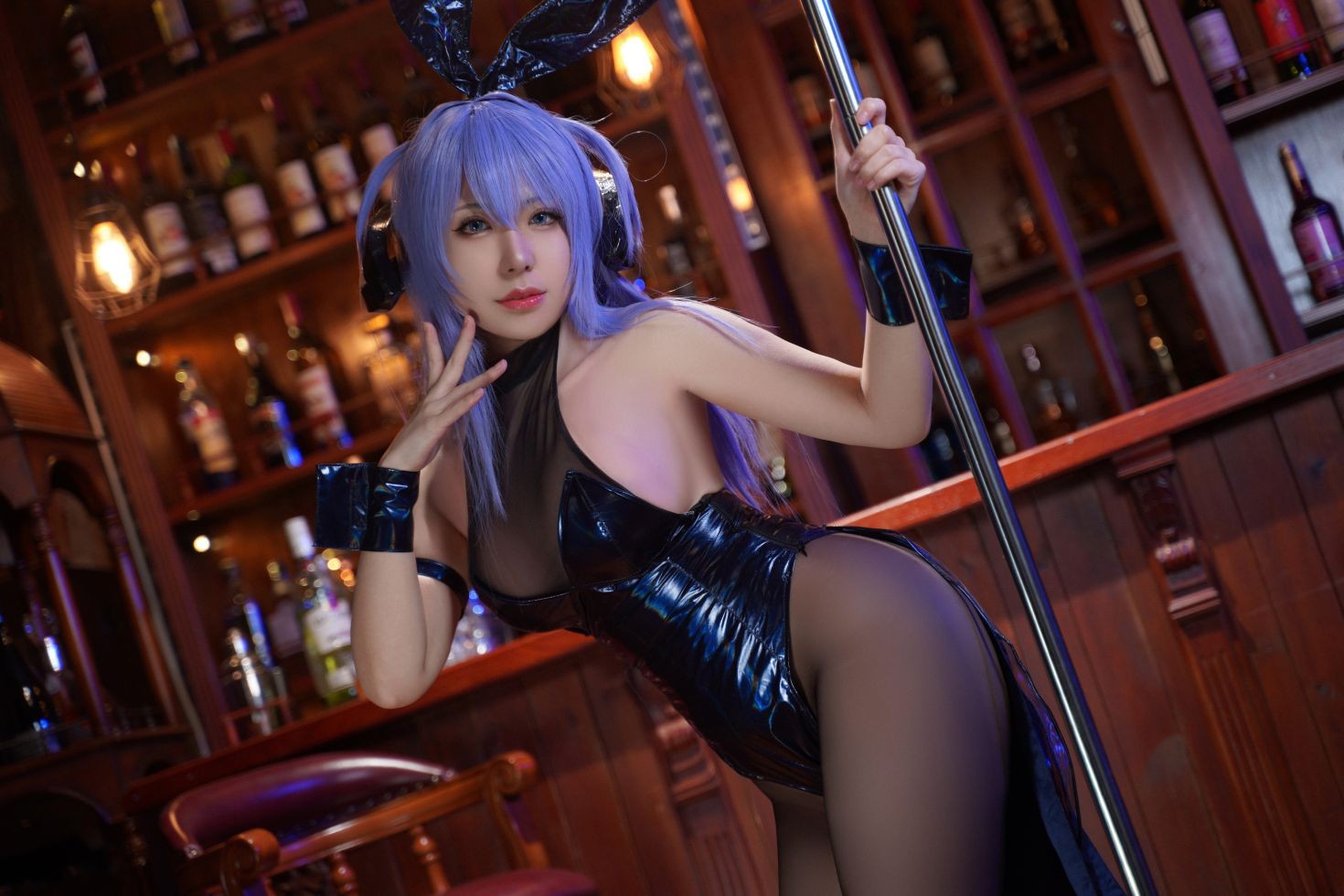 美女动漫博主虎森森性感Cosplay写真新泽西 花园兔女郎 (4)