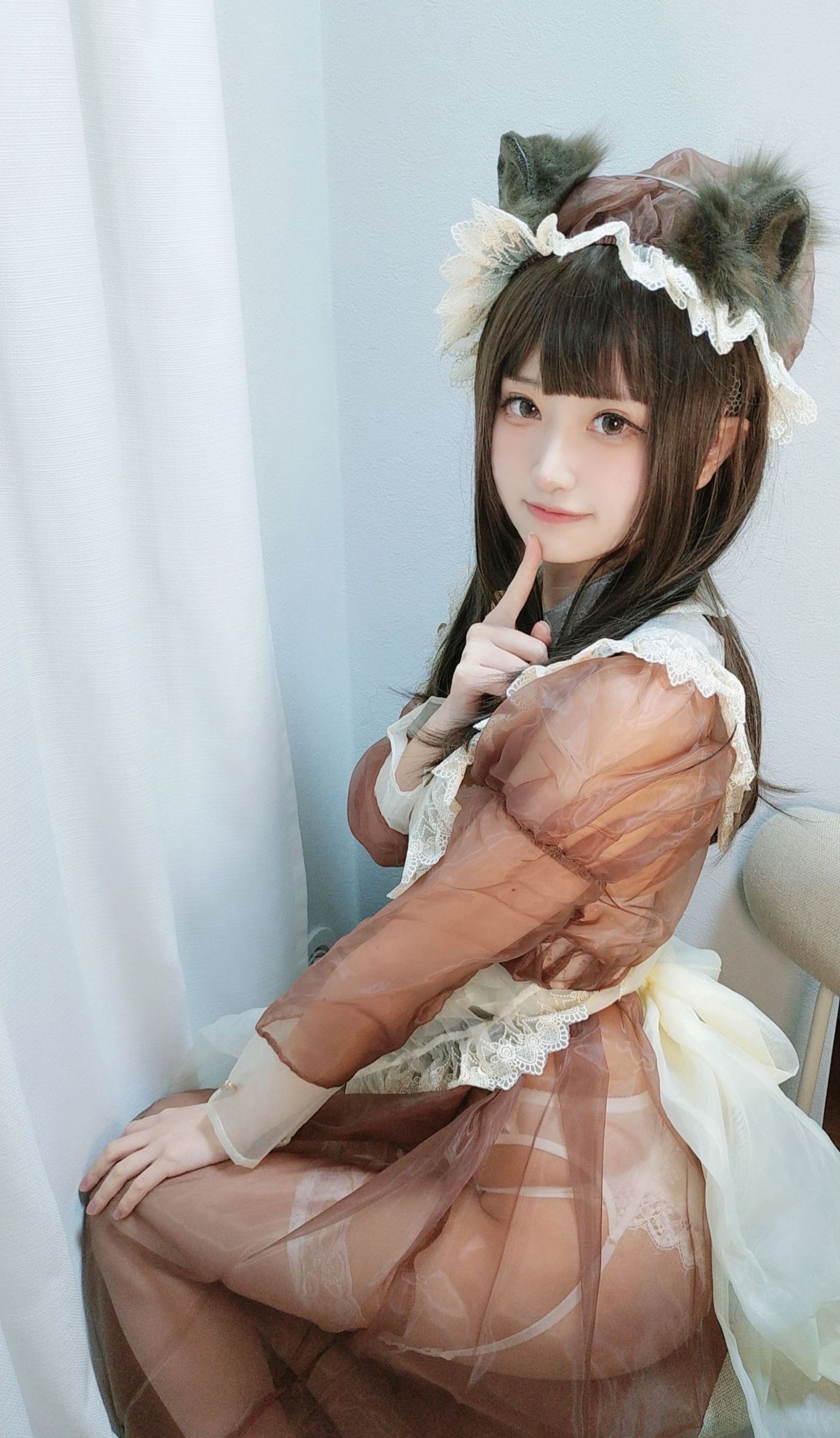 美女动漫博主千阳ちよ性感Cosplay写真女仆 (7)