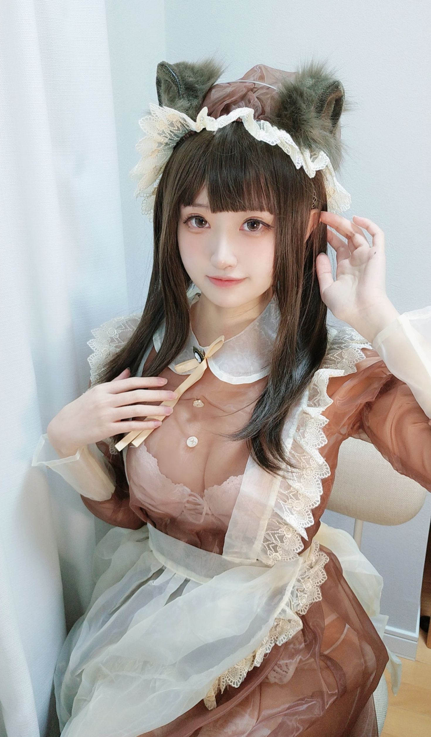 美女动漫博主千阳ちよ性感Cosplay写真女仆 (11)