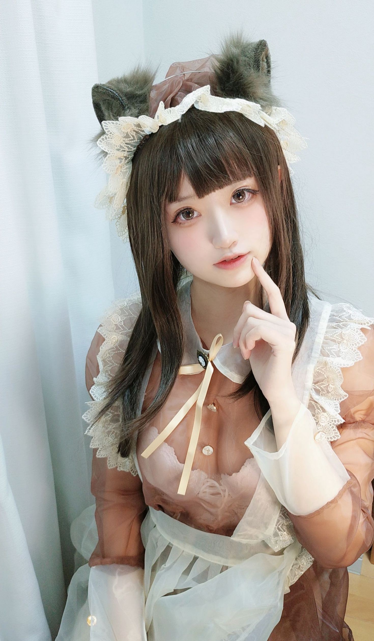 美女动漫博主千阳ちよ性感Cosplay写真女仆 (6)