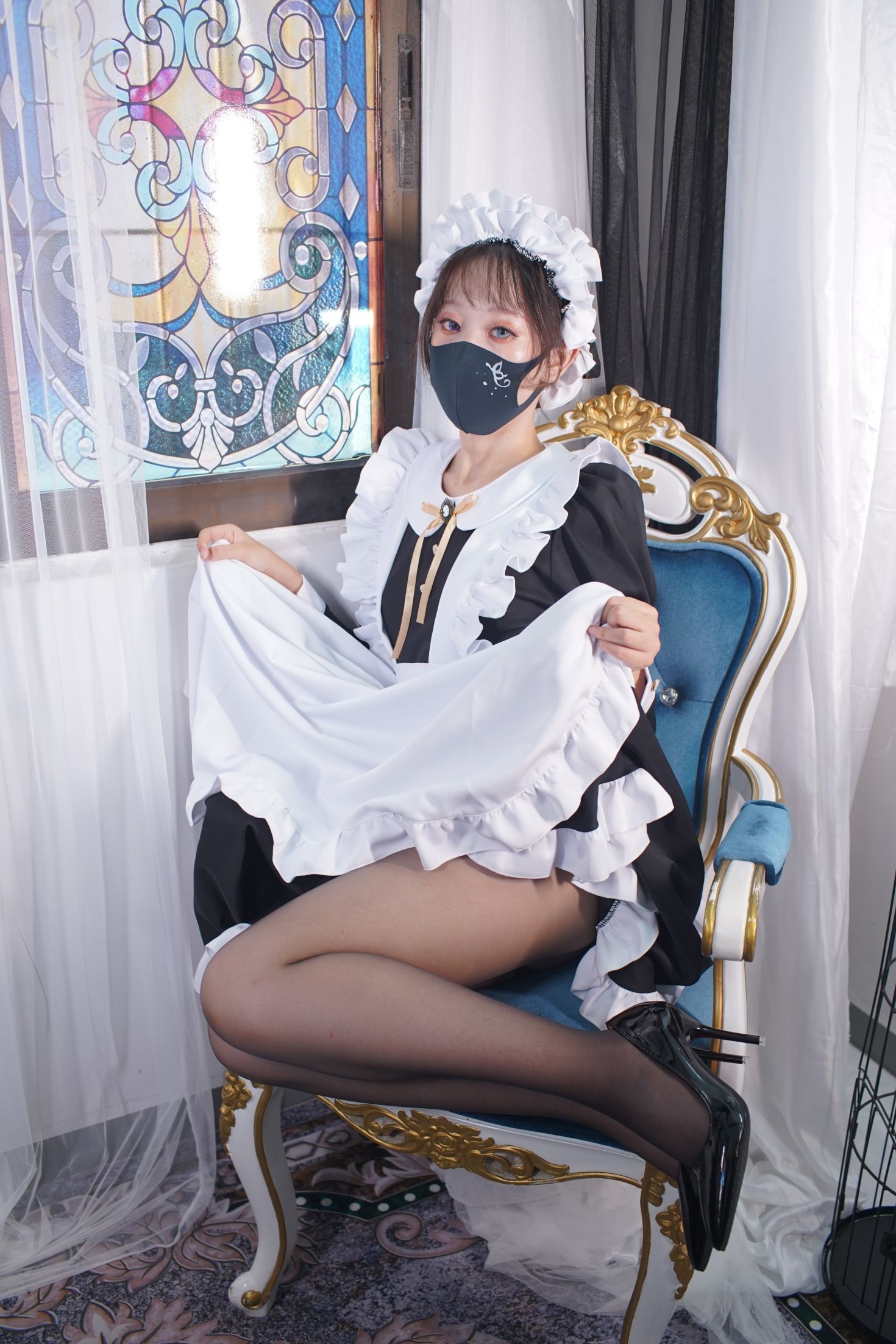 美女动漫博主茶籽ccz性感Cosplay写真欧式女仆 (36)