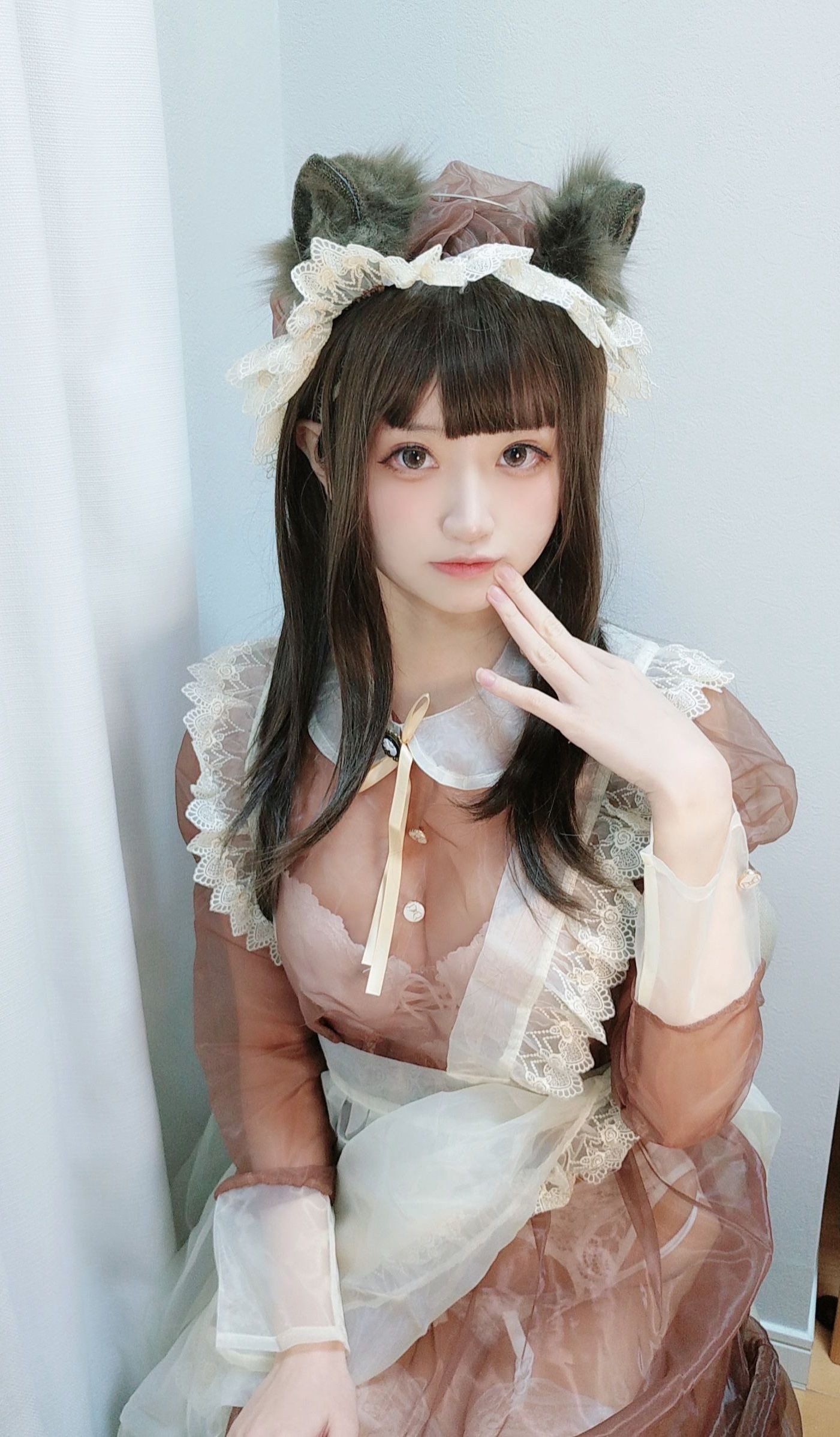 美女动漫博主千阳ちよ性感Cosplay写真女仆 (3)