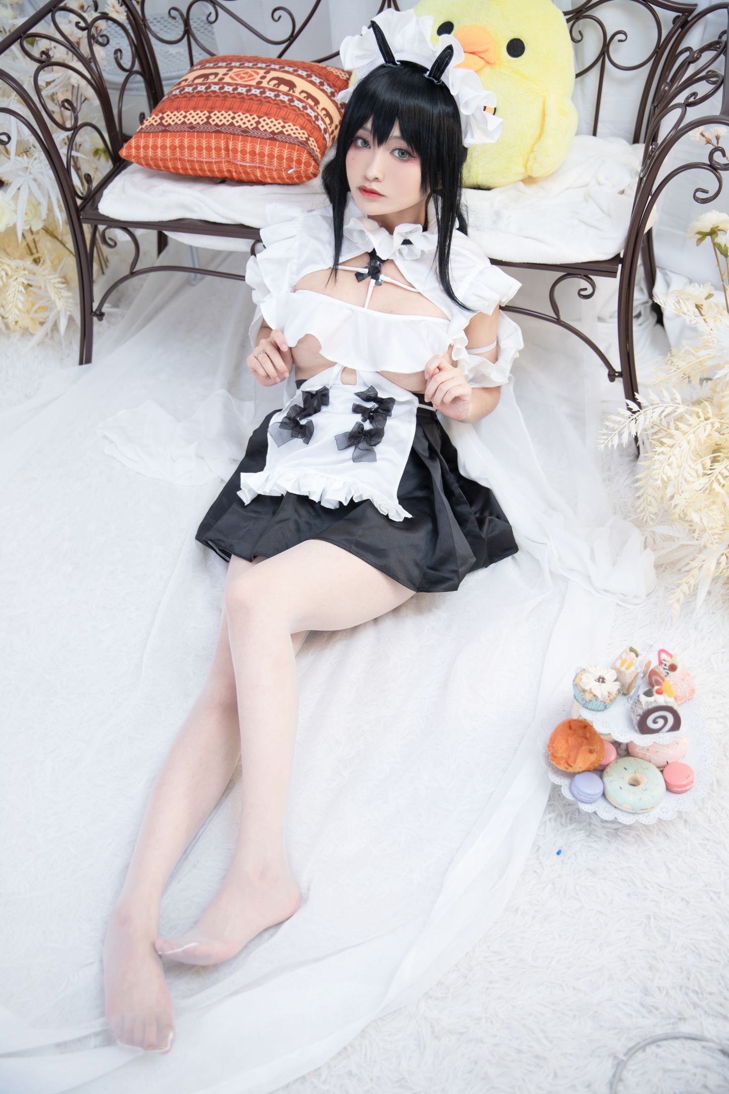 美女动漫博主洛璃LoLiSAMA性感Cosplay写真不挠女仆 (6)