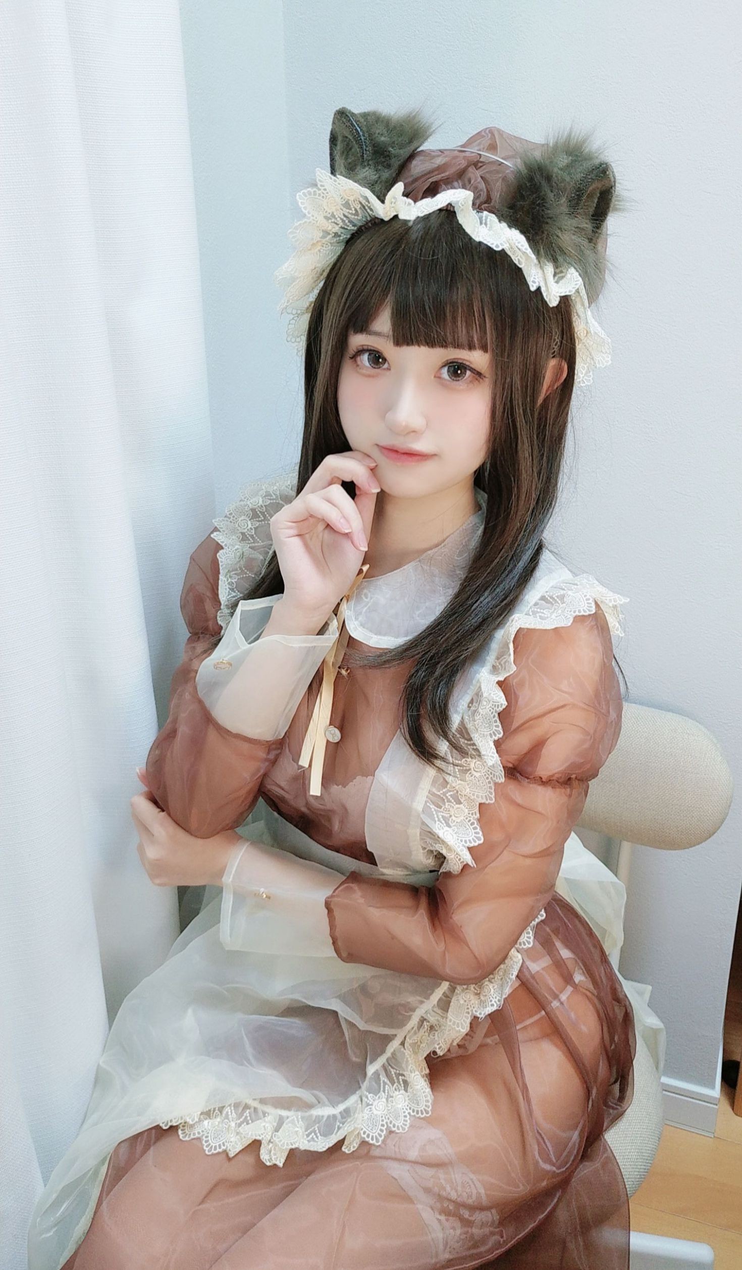 美女动漫博主千阳ちよ性感Cosplay写真女仆 (4)