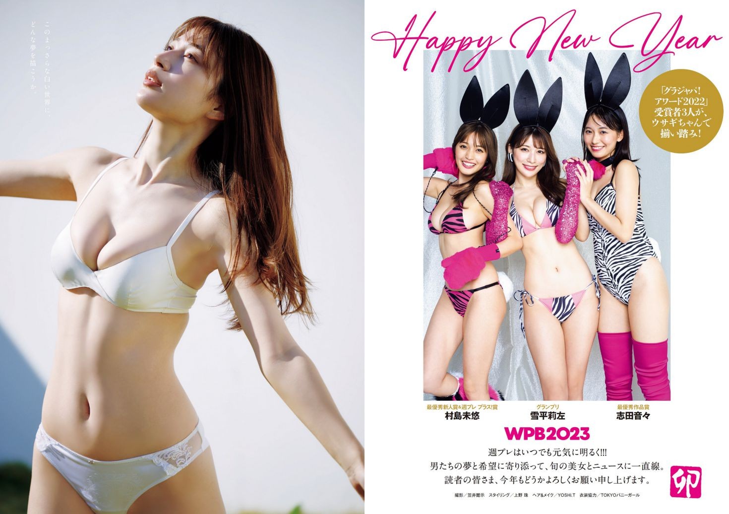 Weekly Playboy 日本美女模特图片写真 2023 No.03 04 雪平莉左 志田音々 村島未悠 くろがねさら 小島瑠璃子 戸田ころね 宇都宮未来 (3)