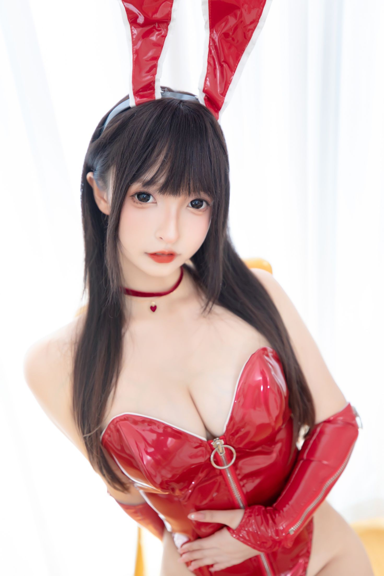 美女动漫博主神楽板真冬性感Cosplay写真红兔迎春 (12)