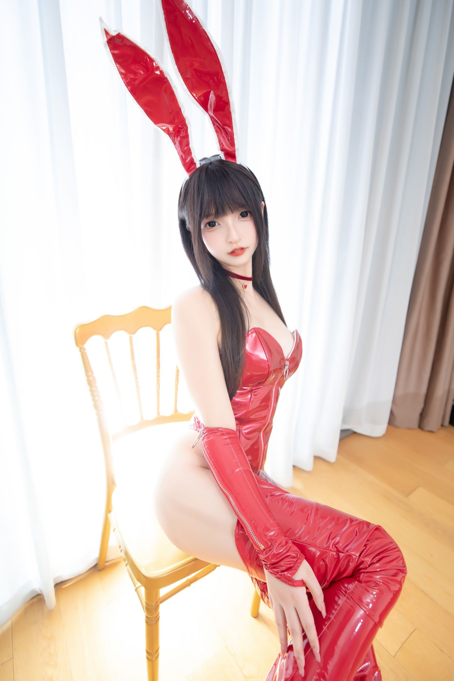 美女动漫博主神楽板真冬性感Cosplay写真红兔迎春 (15)