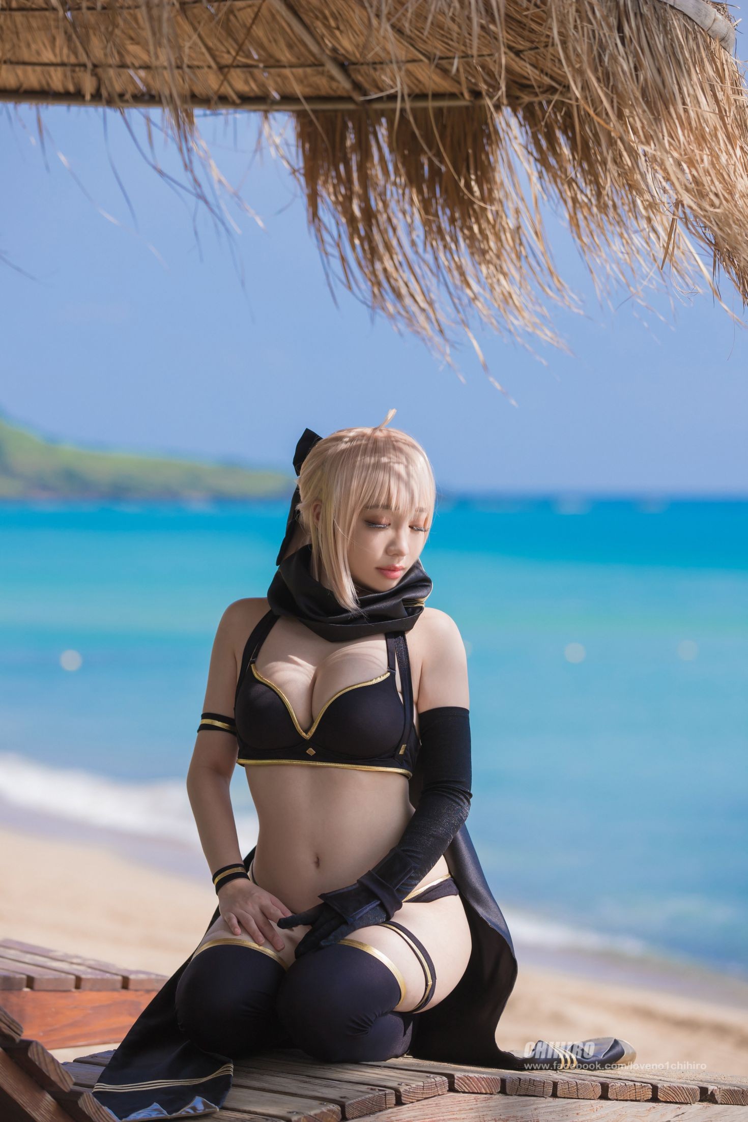 美女动漫博主千寻性感Cosplay写真冲田总司 (36)