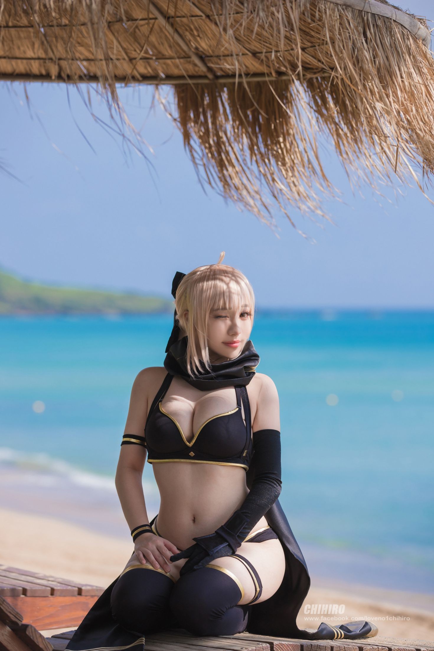 美女动漫博主千寻性感Cosplay写真冲田总司 (37)