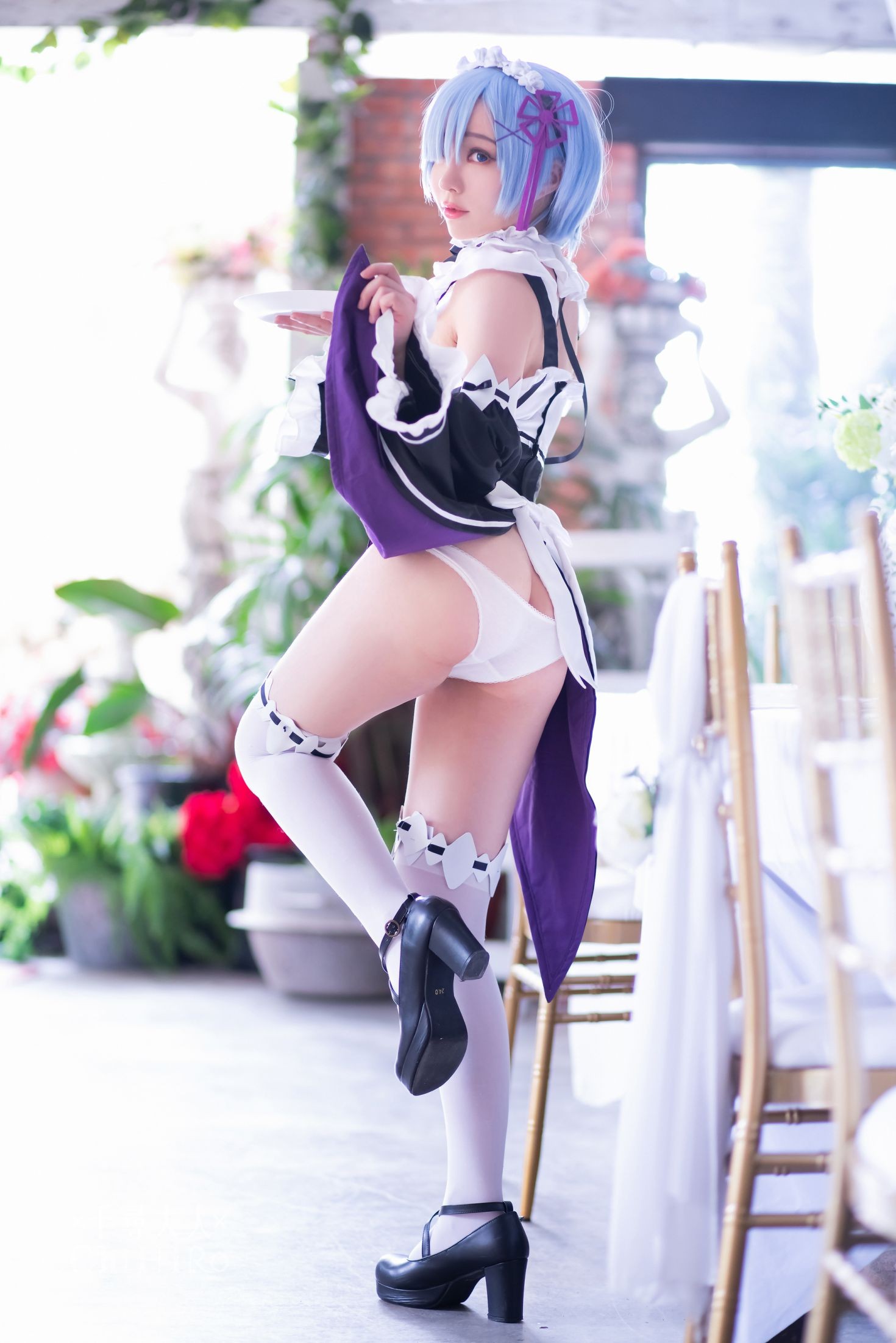 美女动漫博主千寻性感Cosplay写真蕾姆Rem (51)