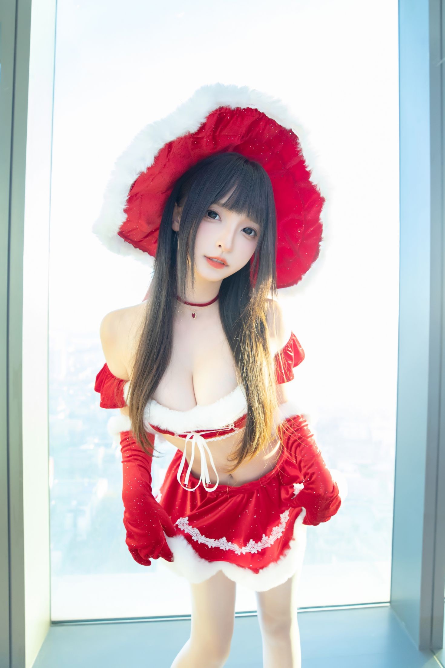 美女动漫博主神楽板真冬性感Cosplay写真圣诞魔法 (16)