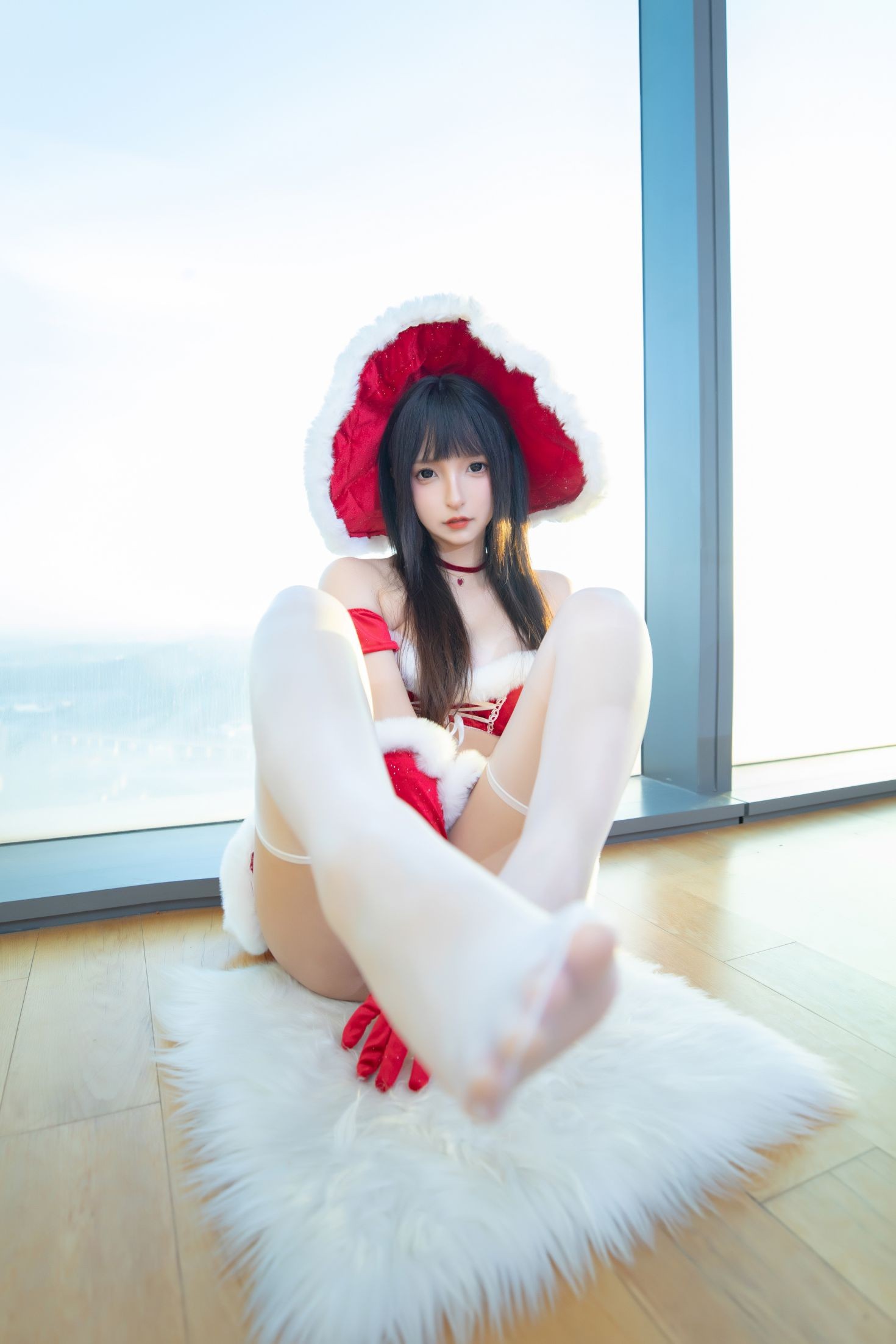 美女动漫博主神楽板真冬性感Cosplay写真圣诞魔法 (55)