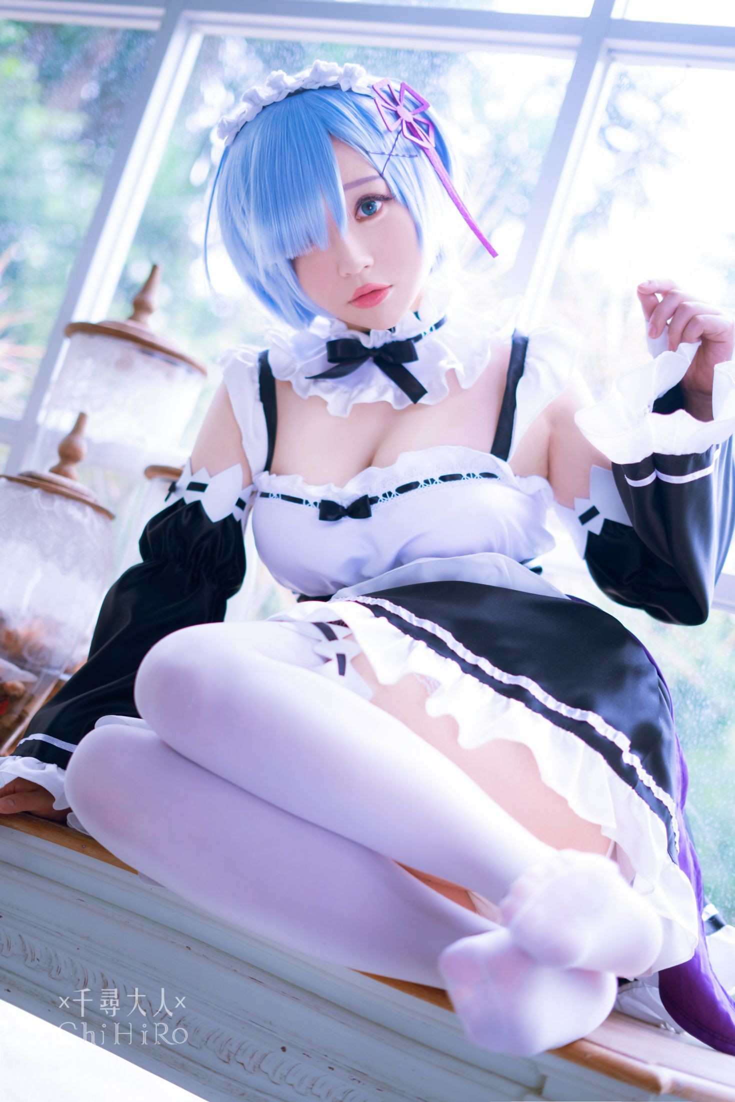 美女动漫博主千寻性感Cosplay写真蕾姆Rem (34)