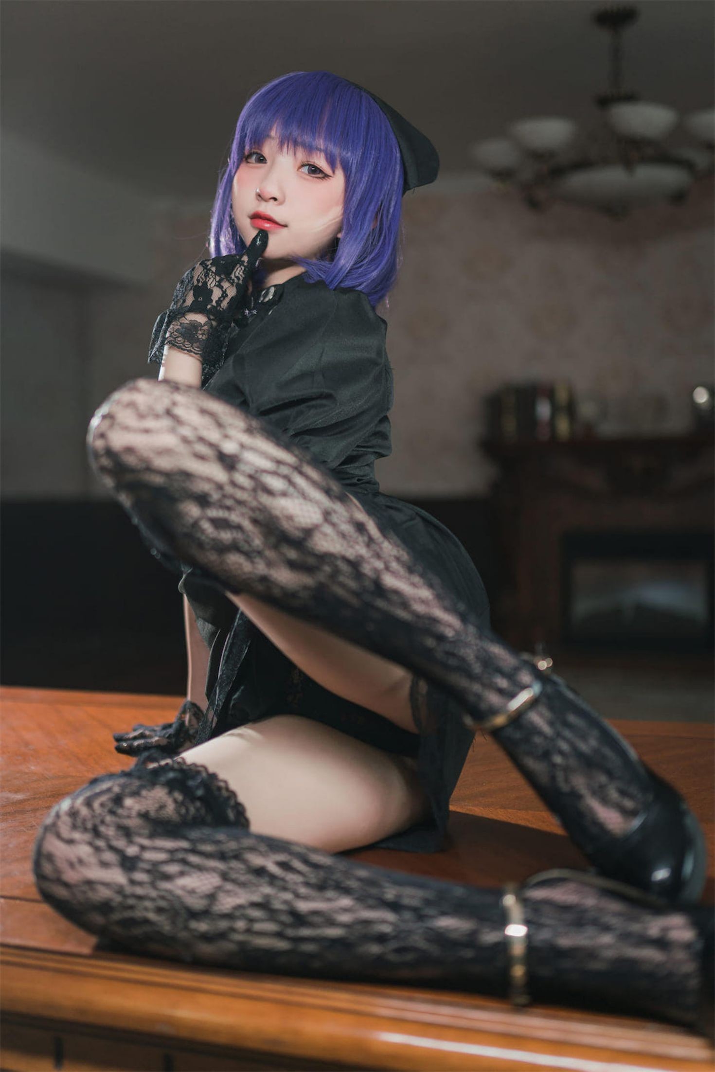 美女动漫博主花铃性感Cosplay写真黑江雫护士 (17)