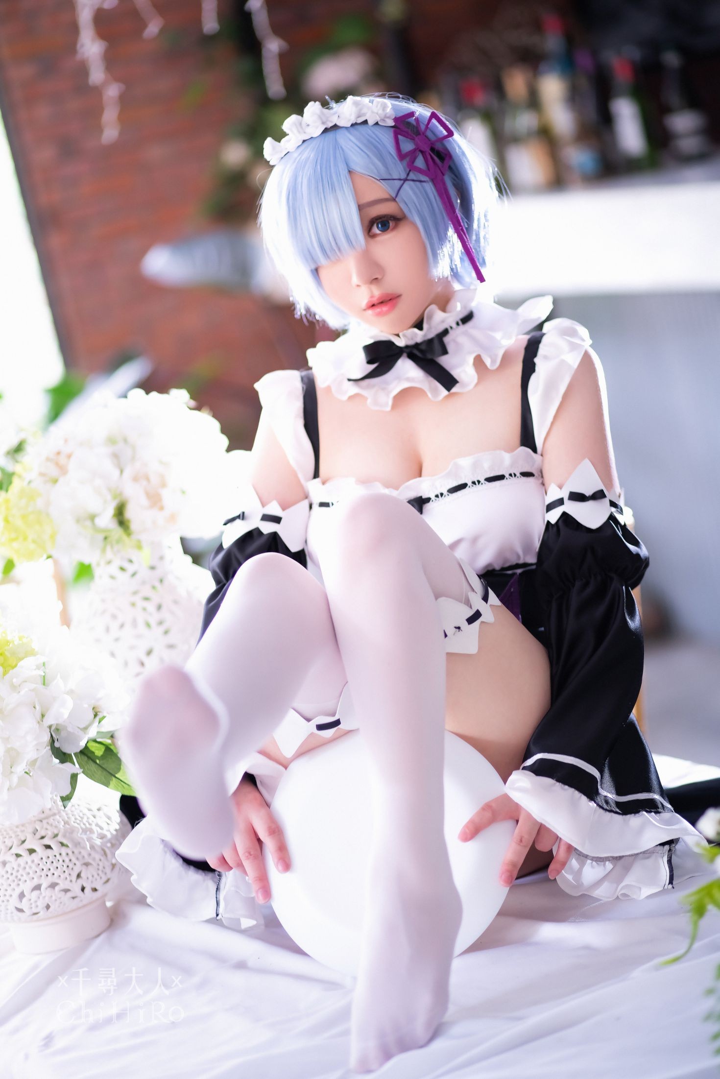 美女动漫博主千寻性感Cosplay写真蕾姆Rem (43)