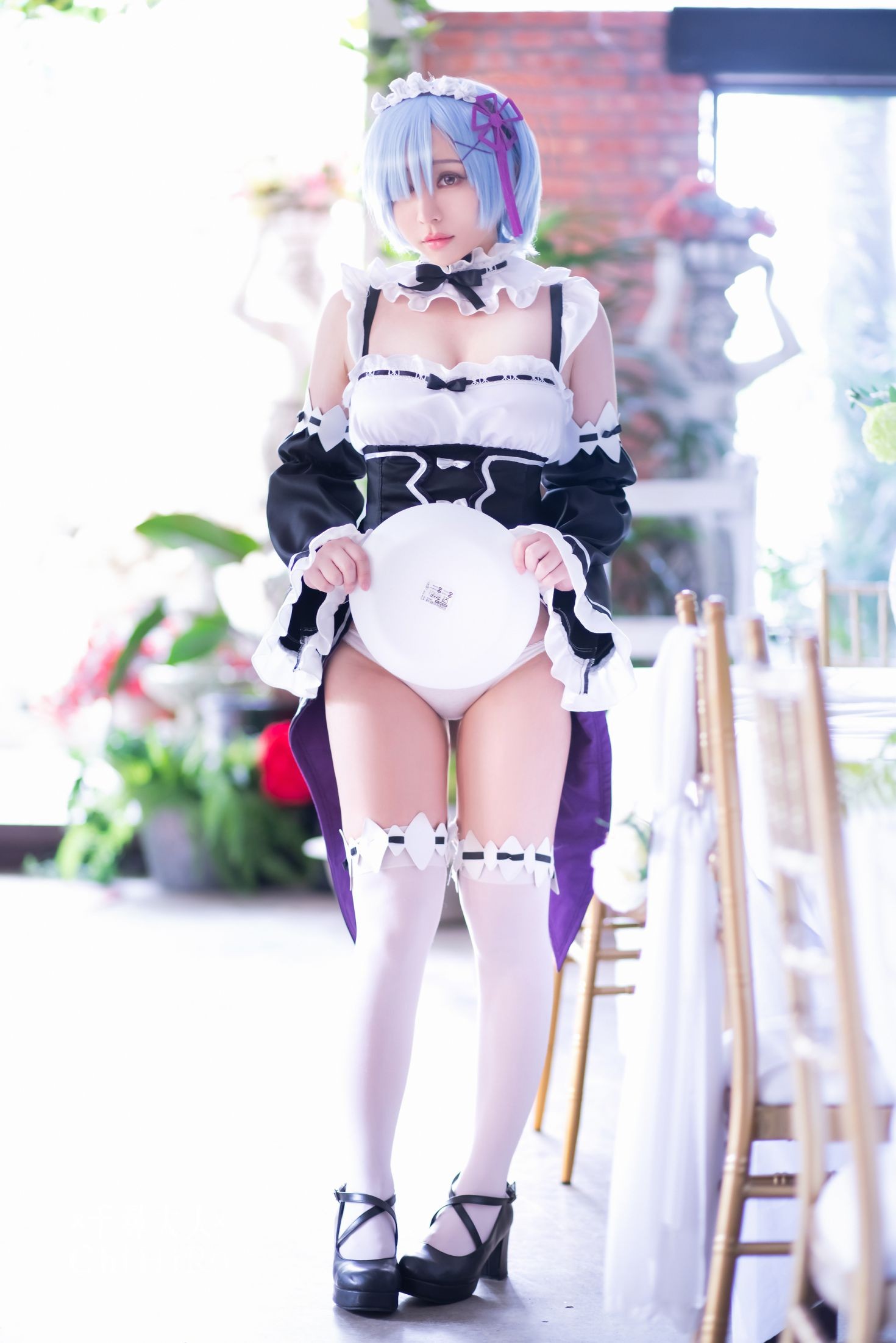 美女动漫博主千寻性感Cosplay写真蕾姆Rem (52)