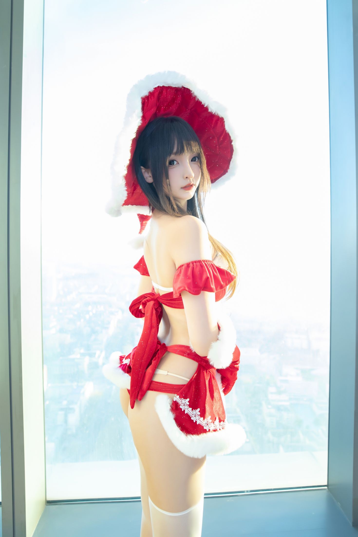 美女动漫博主神楽板真冬性感Cosplay写真圣诞魔法 (17)