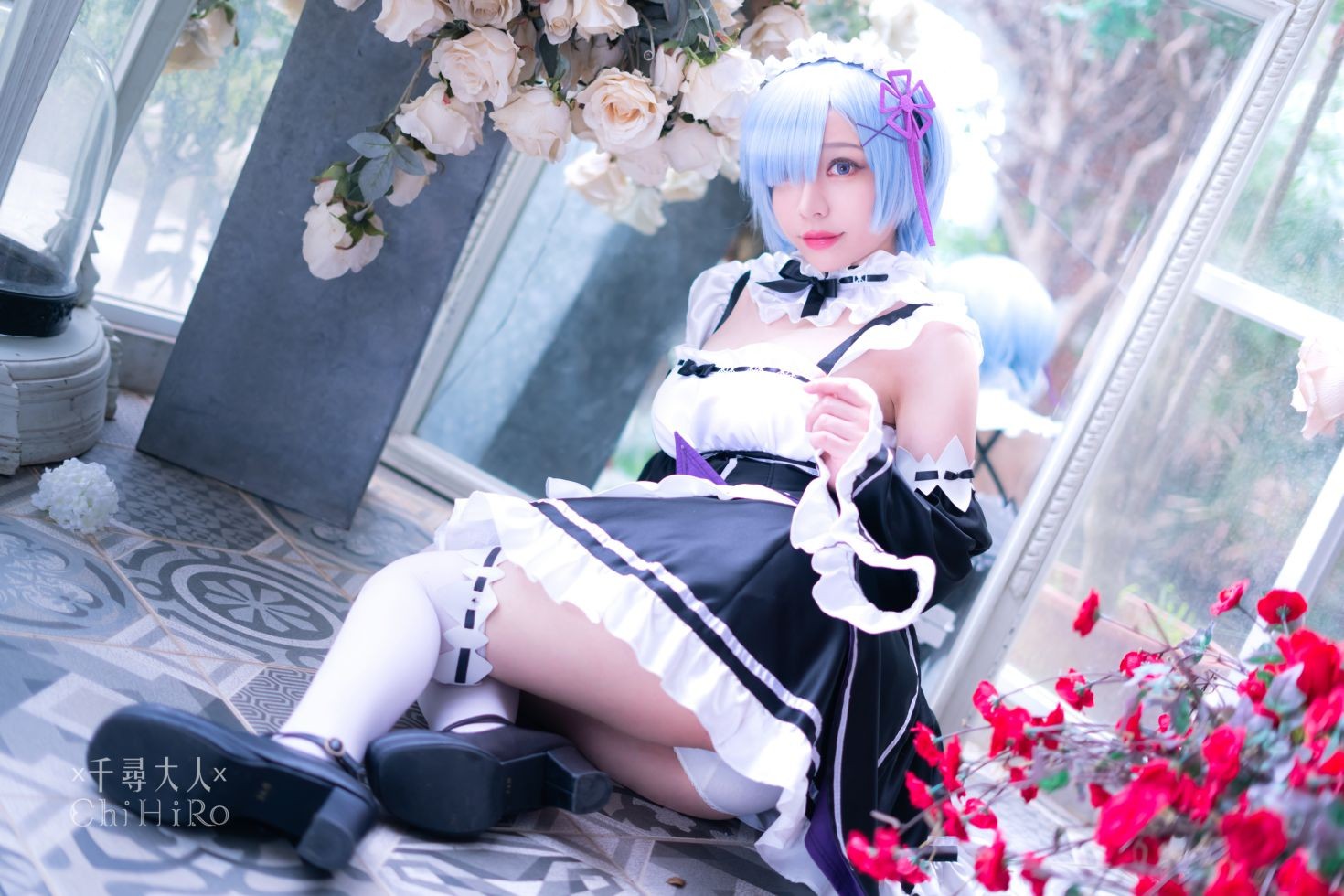 美女动漫博主千寻性感Cosplay写真蕾姆Rem (29)