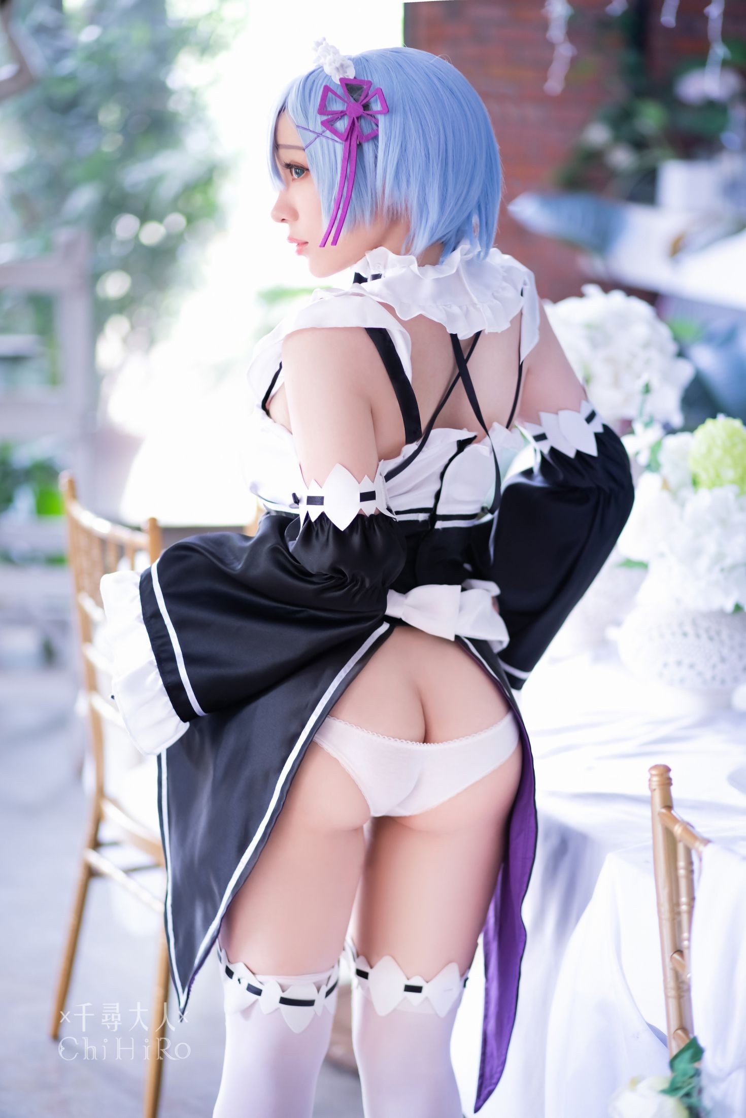 美女动漫博主千寻性感Cosplay写真蕾姆Rem (56)