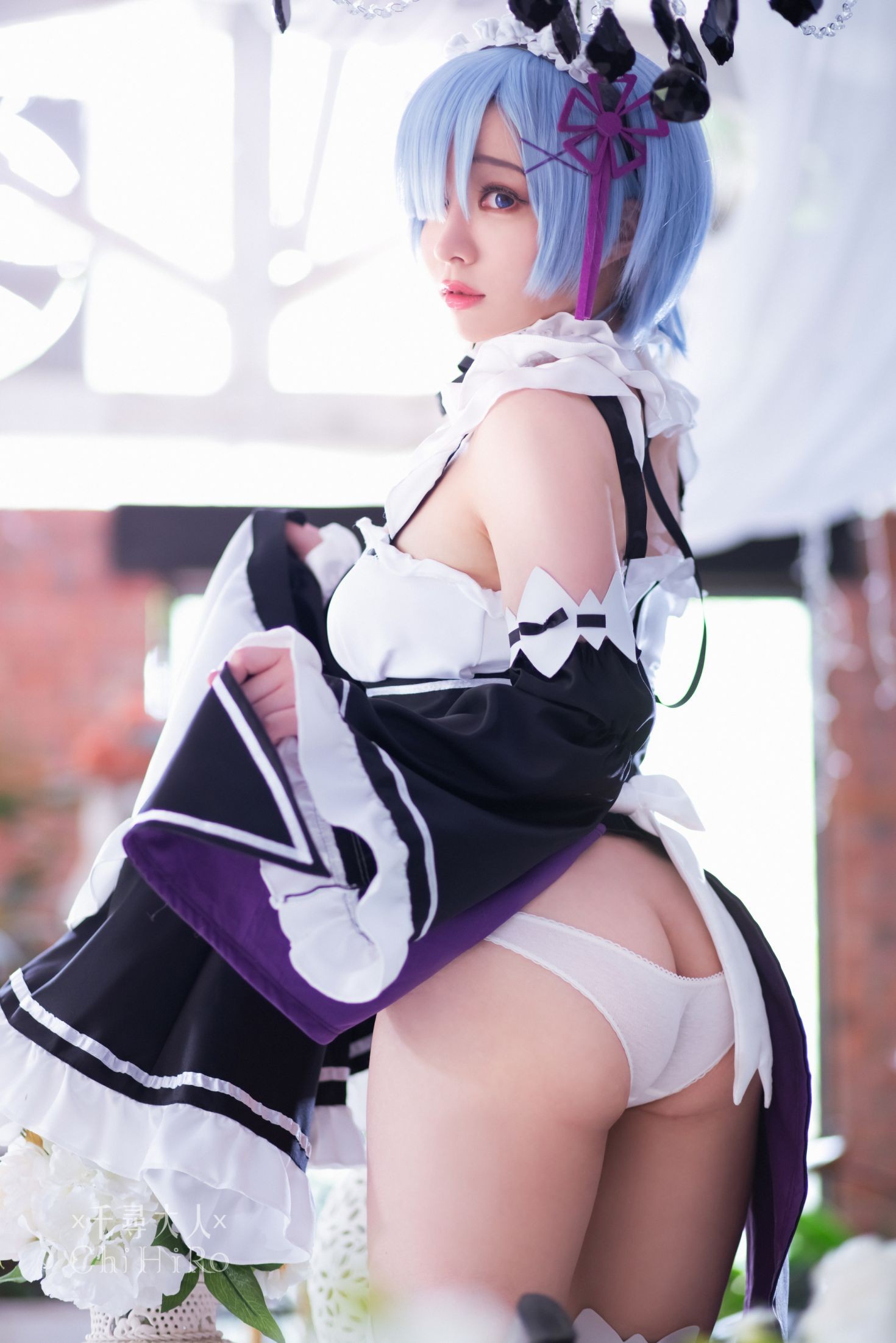 美女动漫博主千寻性感Cosplay写真蕾姆Rem (39)