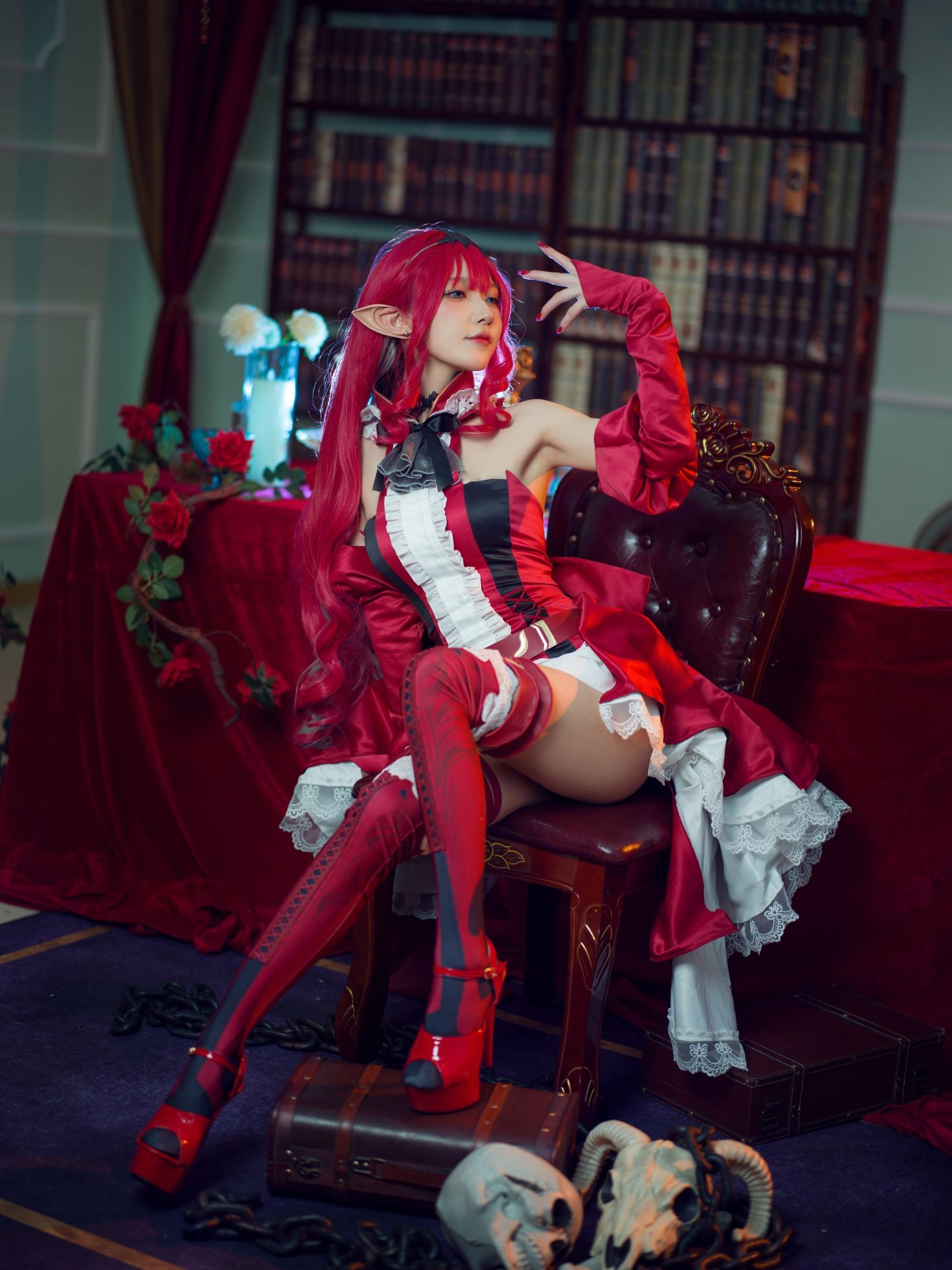 美女动漫博主阿包也是兔娘性感Cosplay写真FATE妖精骑士崔斯坦 (7)