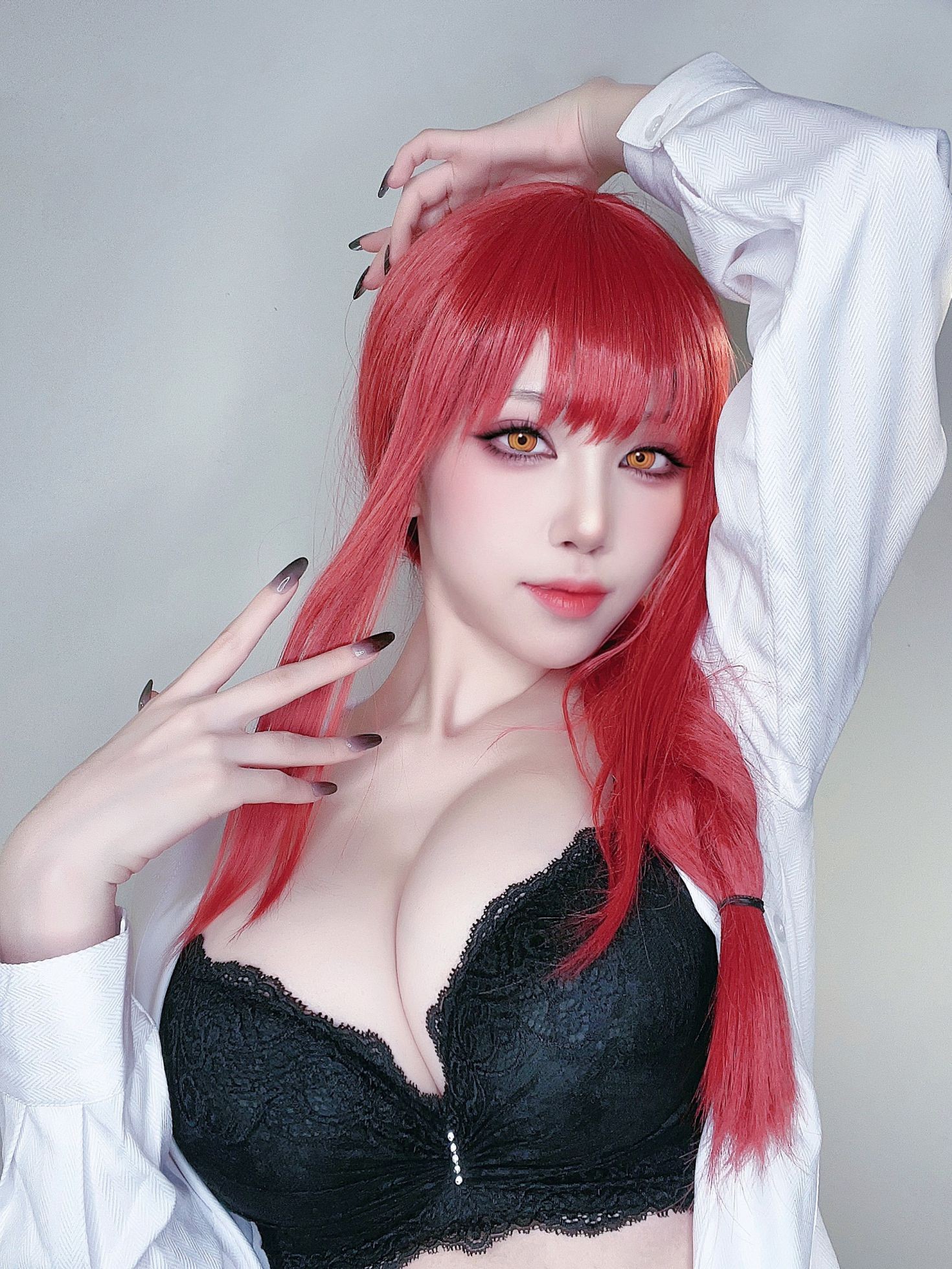 美女动漫博主水淼aqua性感Cosplay写真玛奇玛自拍 (20)