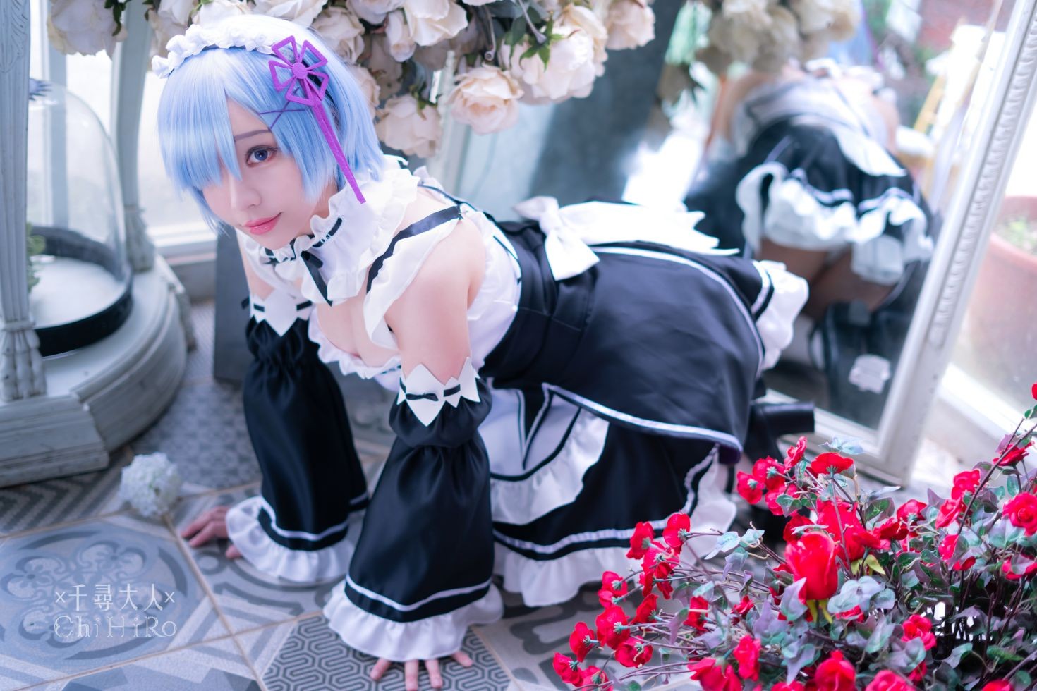 美女动漫博主千寻性感Cosplay写真蕾姆Rem (27)